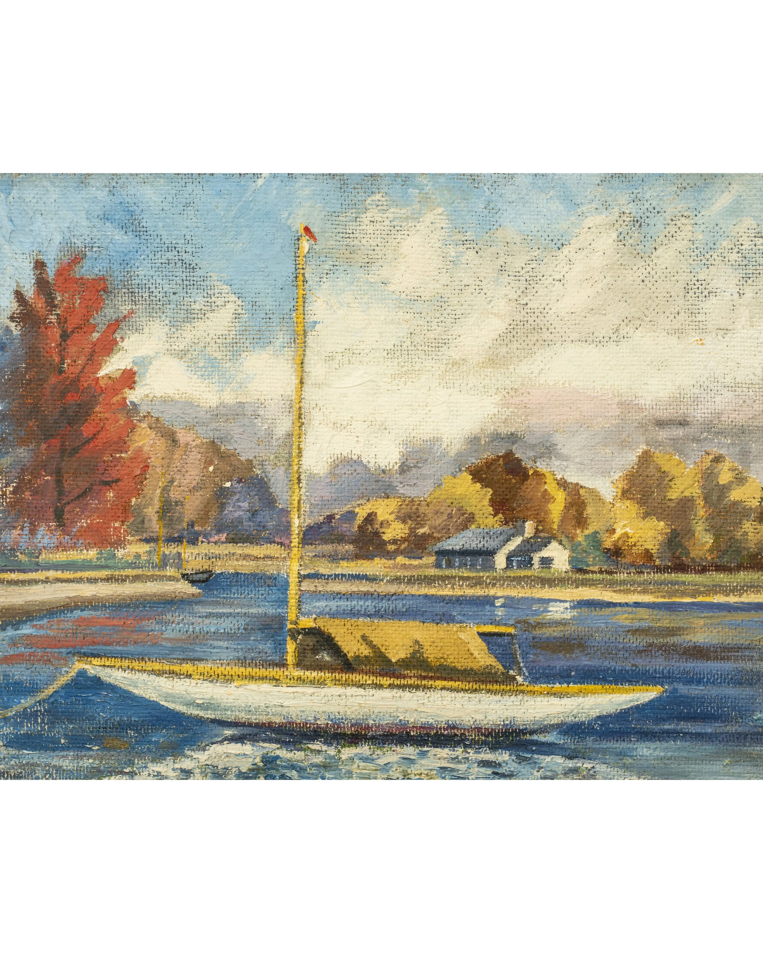 Early 20th Century New England Impressionist Coastal Study, Unsigned