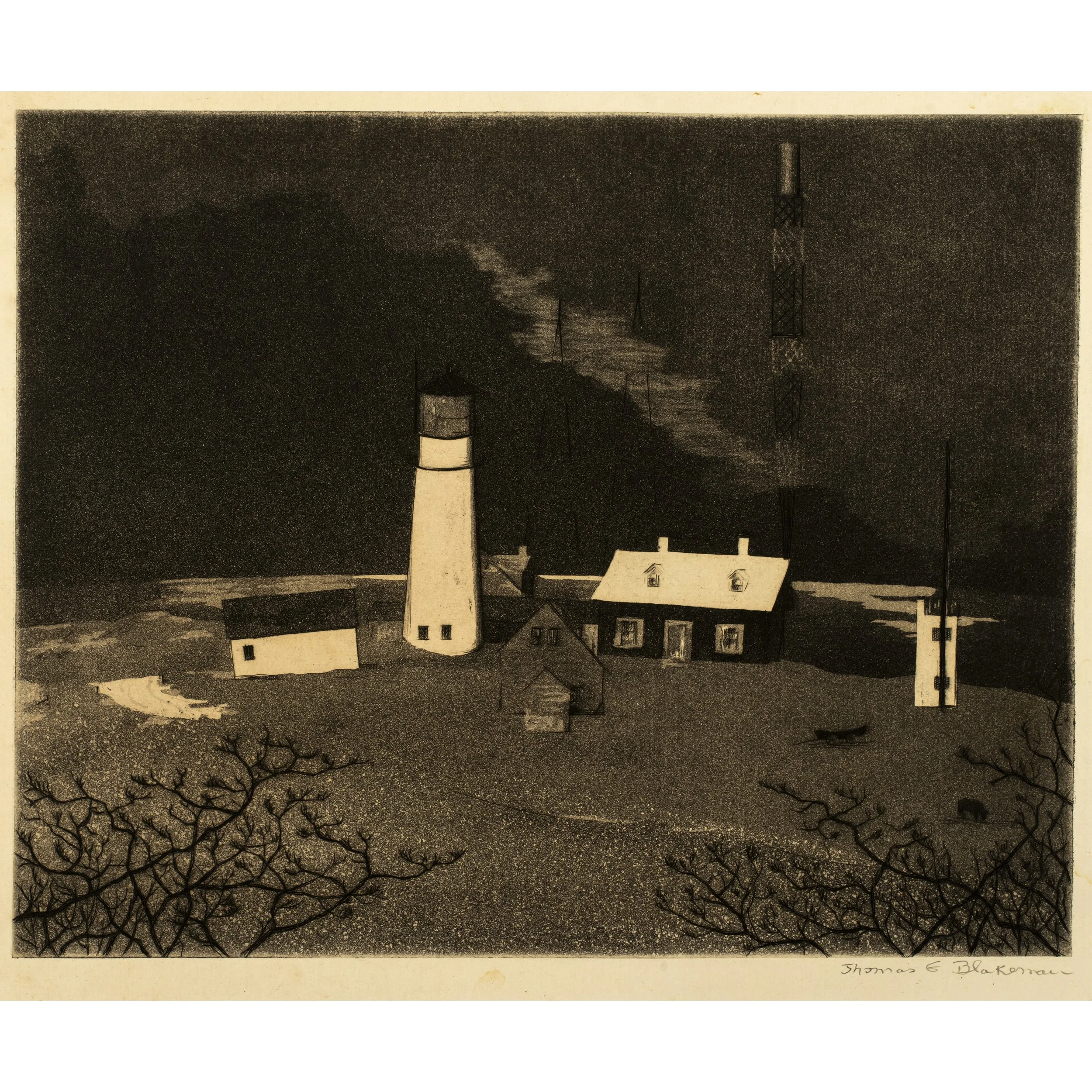 Thomas Greenleaf Blakeman (1887-1953) New England Lighthouse