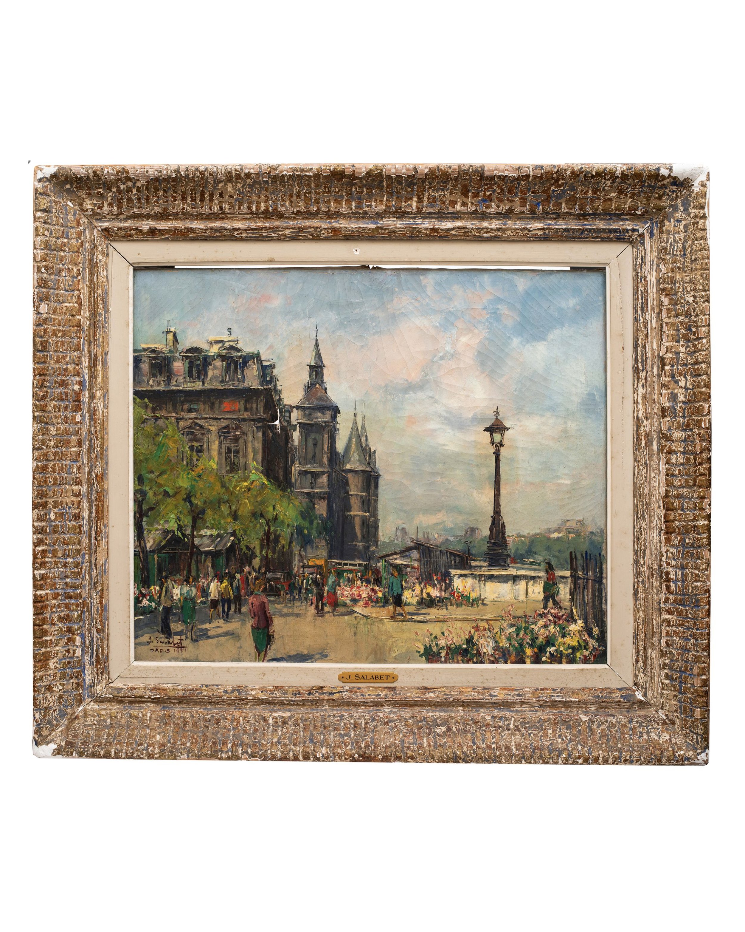 Juan Bayón Salado (Jean Salabet) (1913-1995) Paris Street Scene, 1951