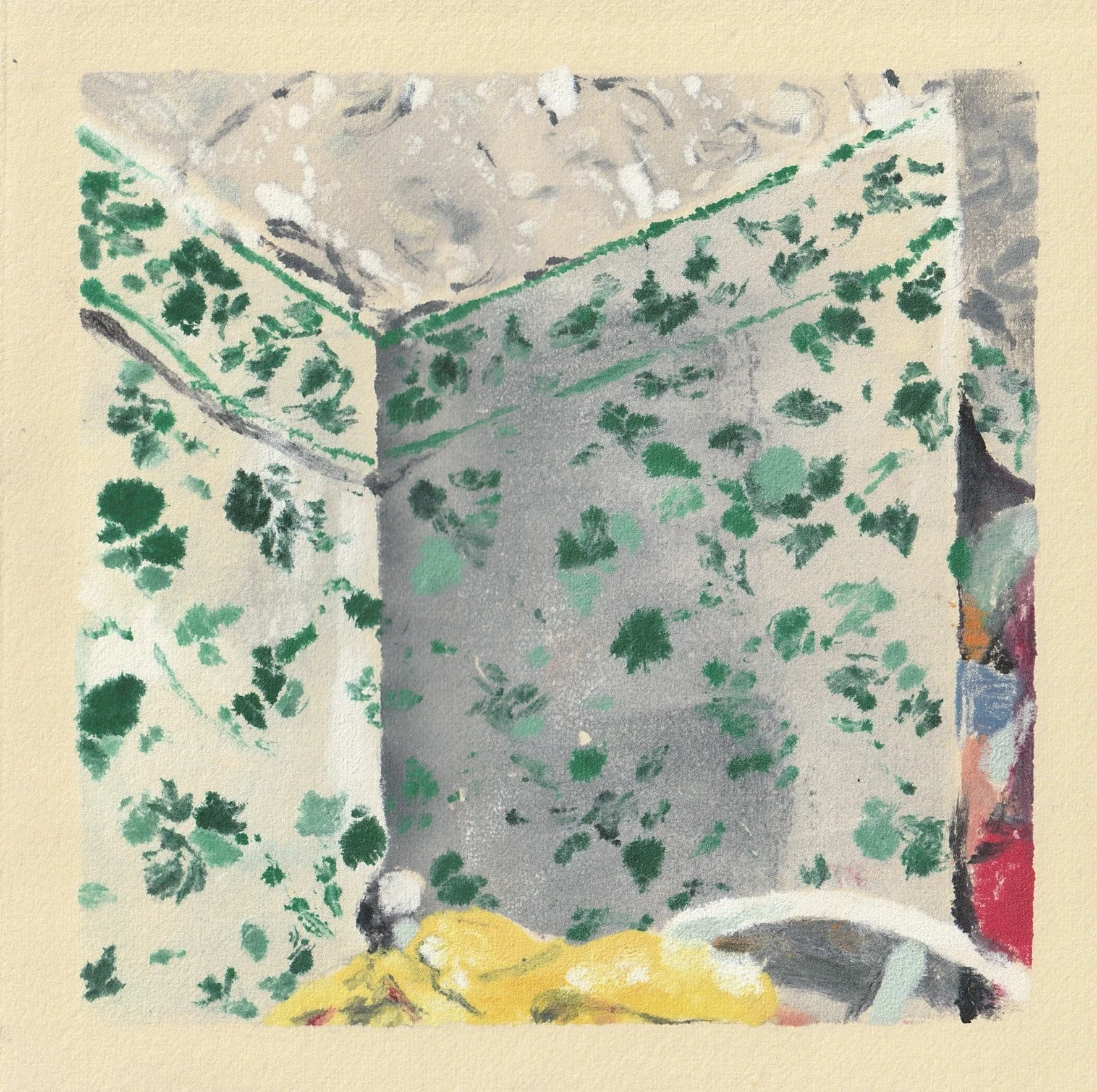 Ivy Room; monotype; 2025; 6 x 6 in.
