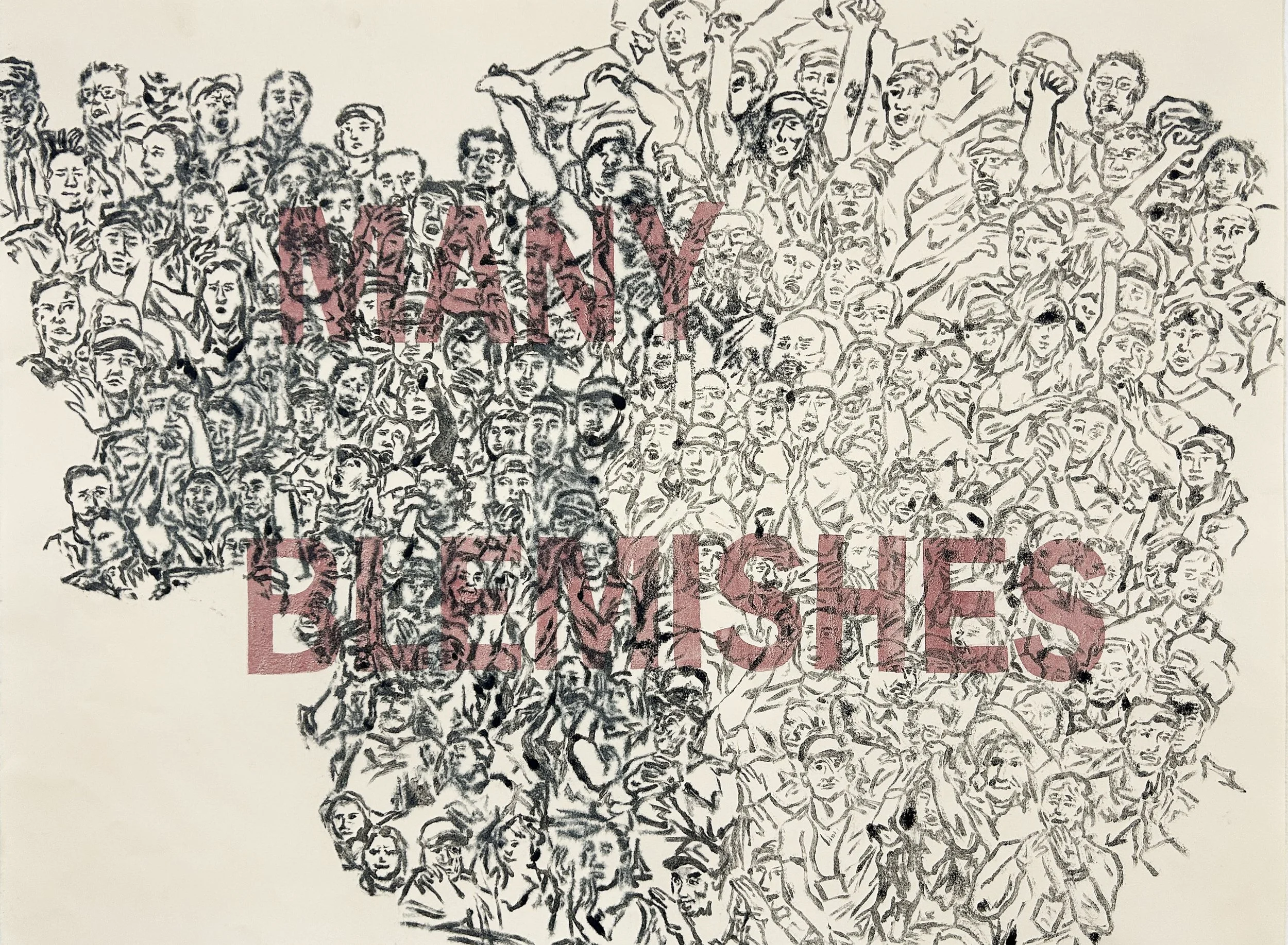 They Say It's A Blemish On Our Country's History, I Say; monotype; 2026; 18.5 x 24.5 in.