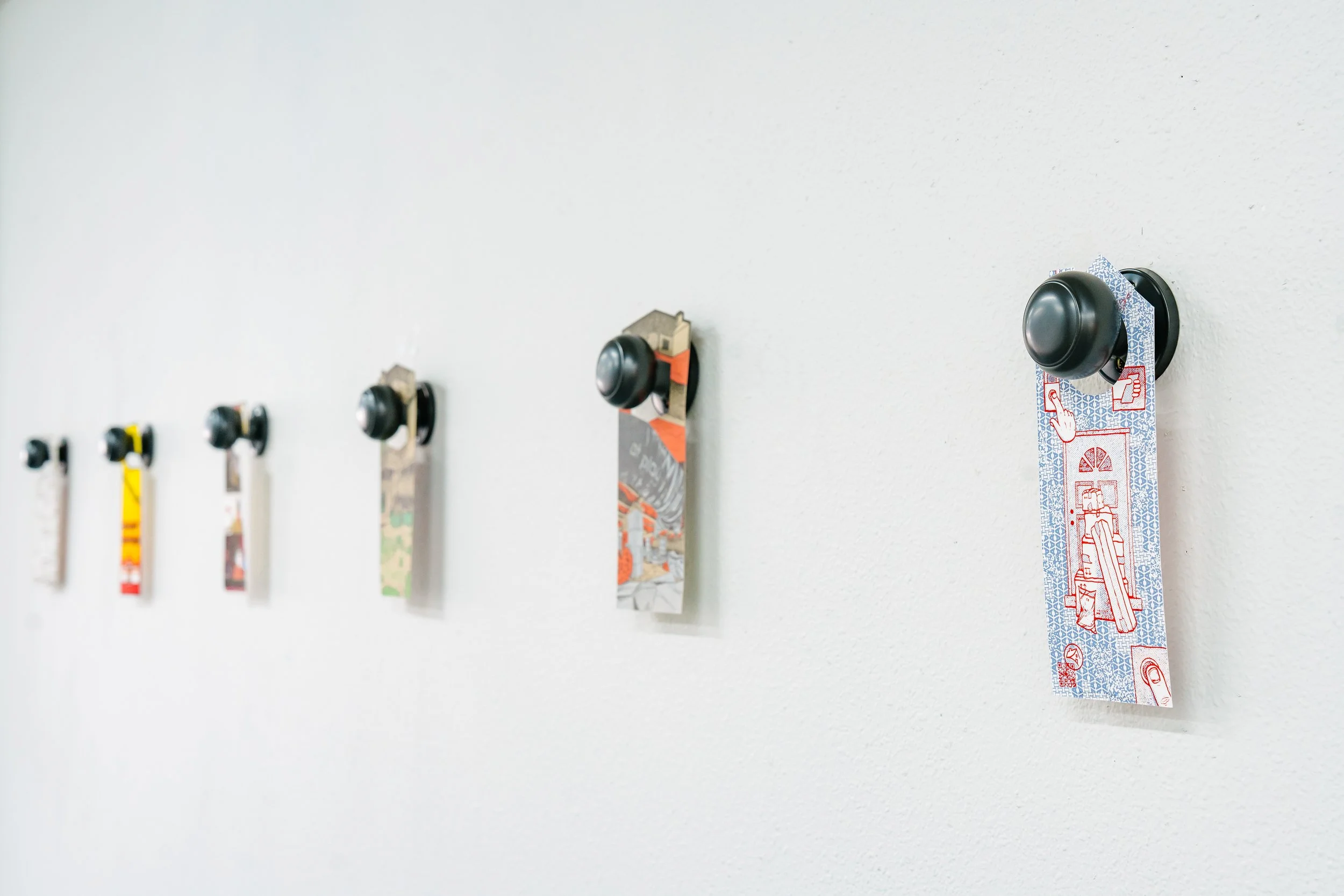 Installation view (print on the right in focus is Nathan Pietrykowski's)
