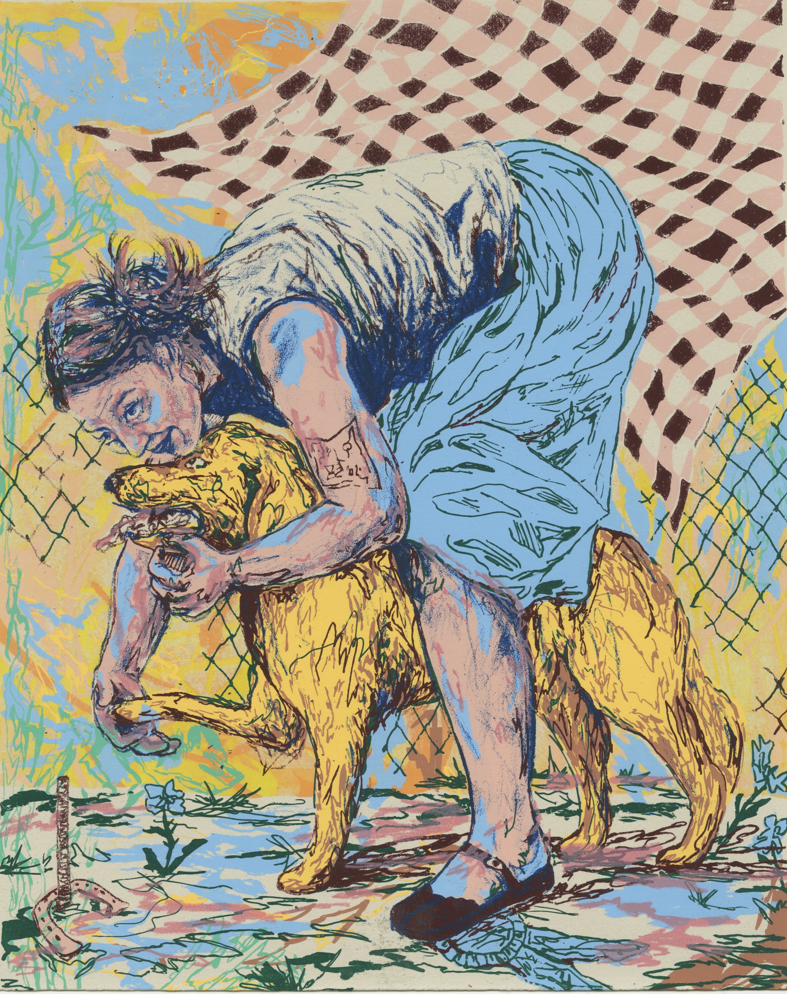 Dog and Pony Show; screenprint on Arnhem paper; 2023
