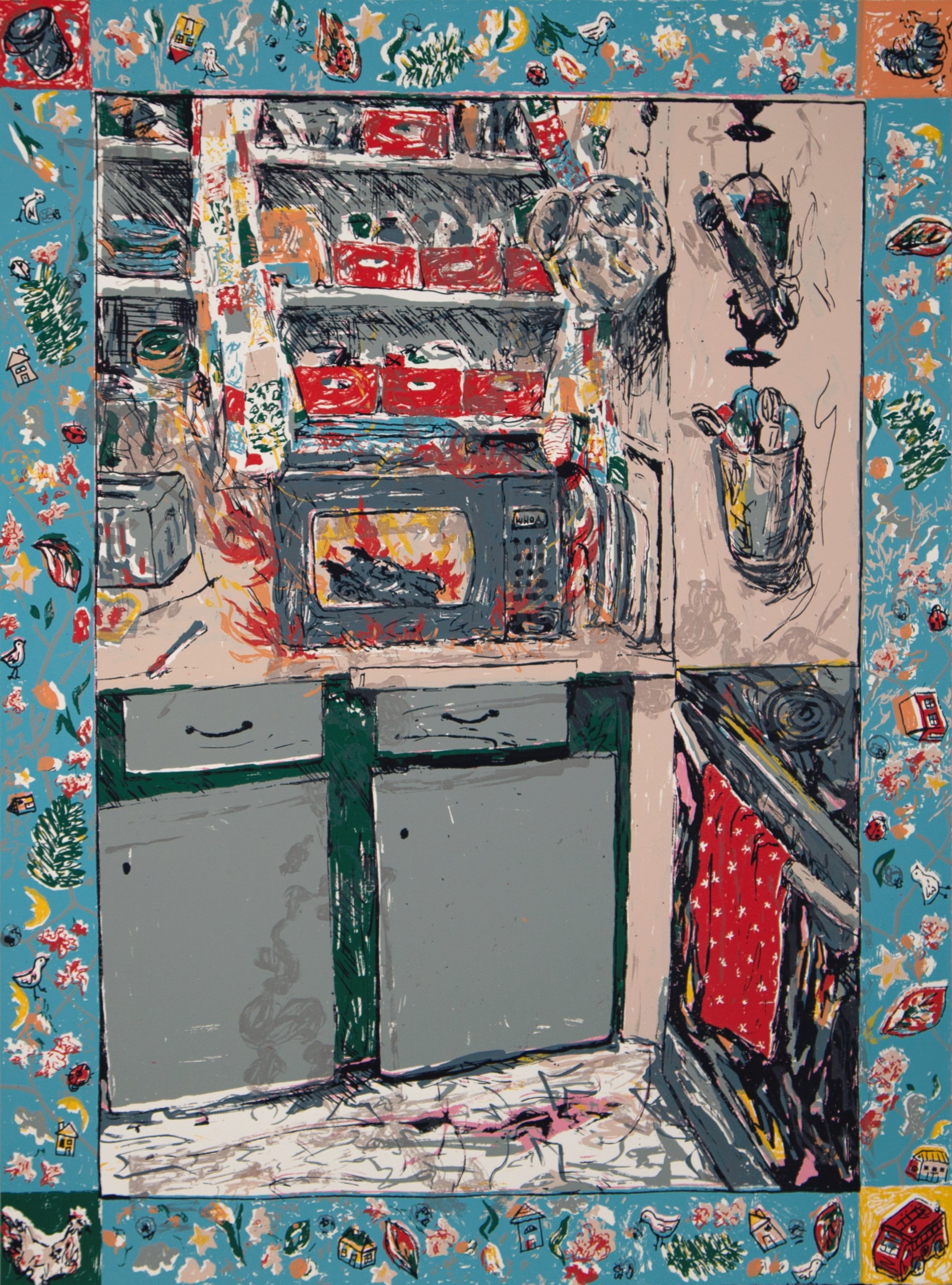 James’ Recipe for Chaos; screenprint on Arnhem paper; 2023