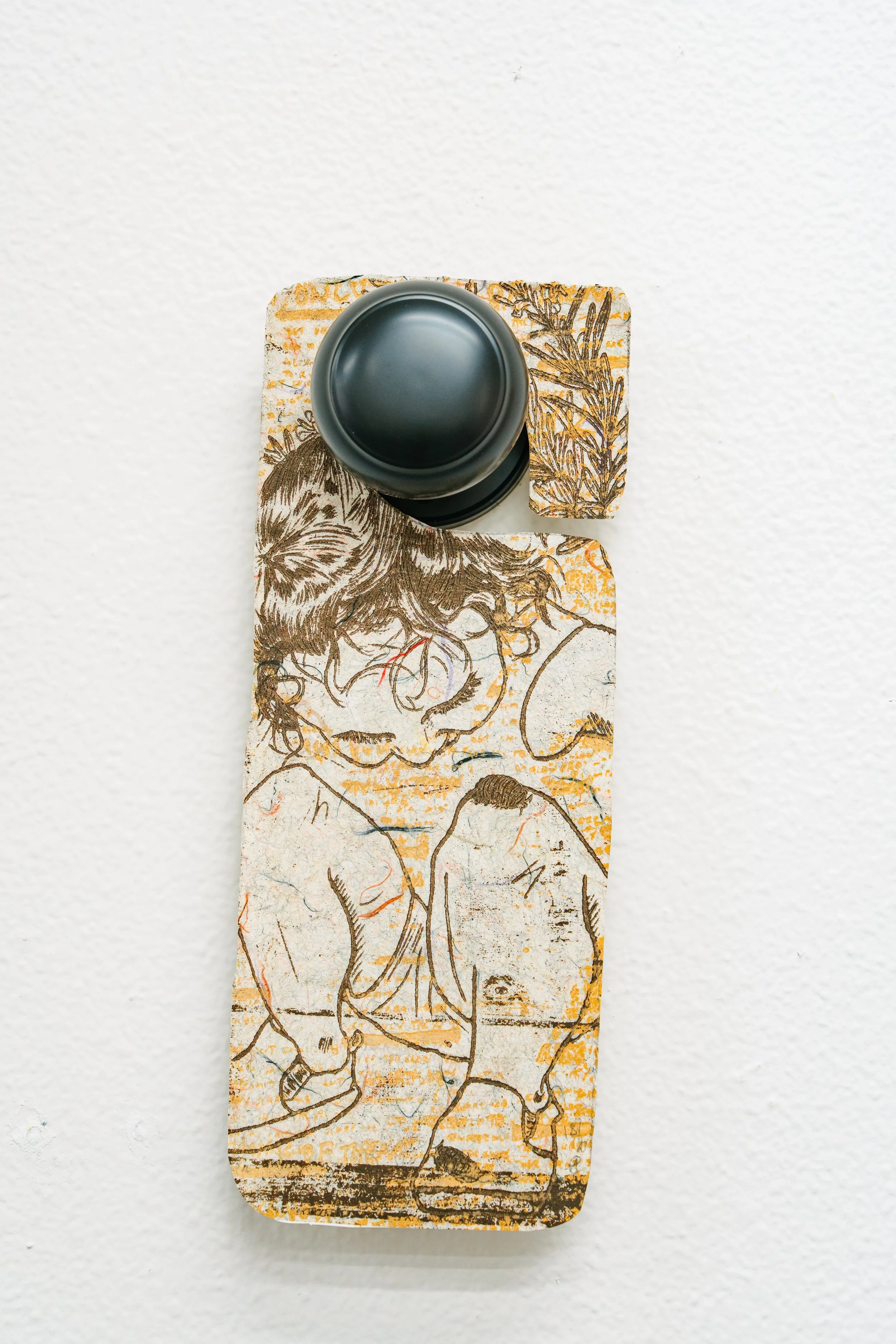 Alanna Austin; "But I’m Already Disturbed"; screenprint, collage and handmade paper (side 1)