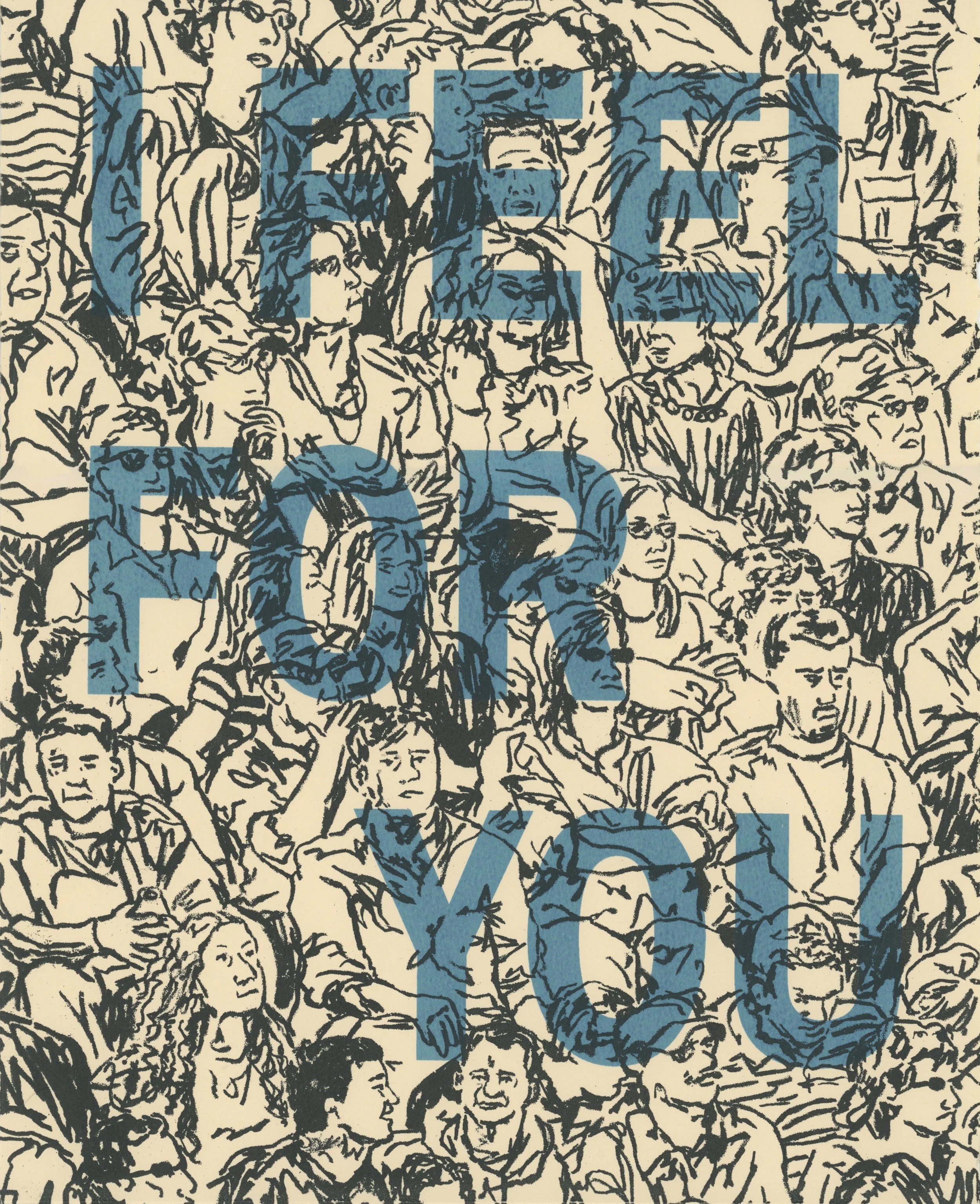 I Really Do; screenprint; 2026; 11 x 14 in.; part of "Leave A Mark" exchange organized by Nathan Pietrykowski and M. Robyn Wall