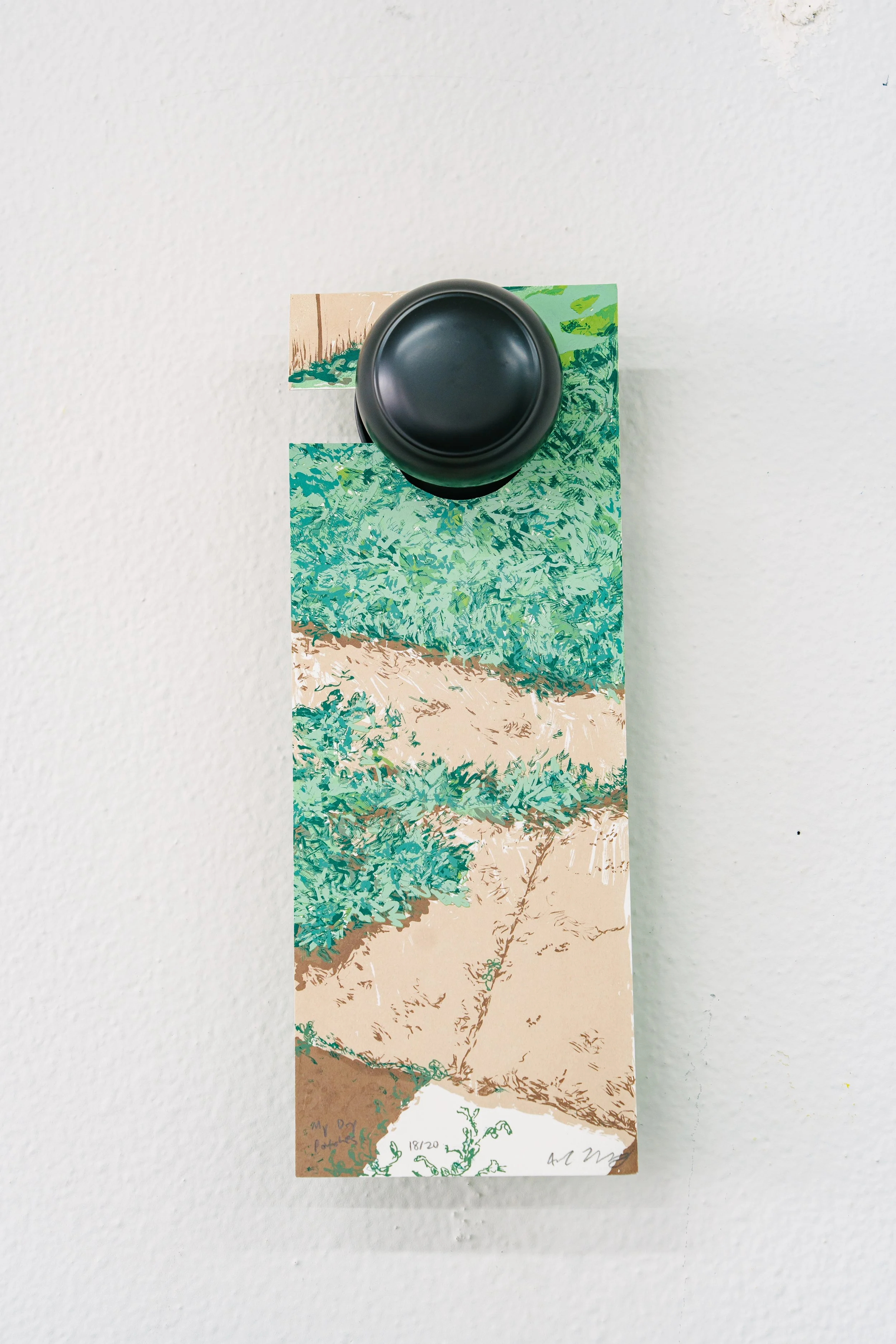 Andi Newberry; "Yeah, the lawn has dry patches, but they’re my dry patches"; screenprint (side 1)