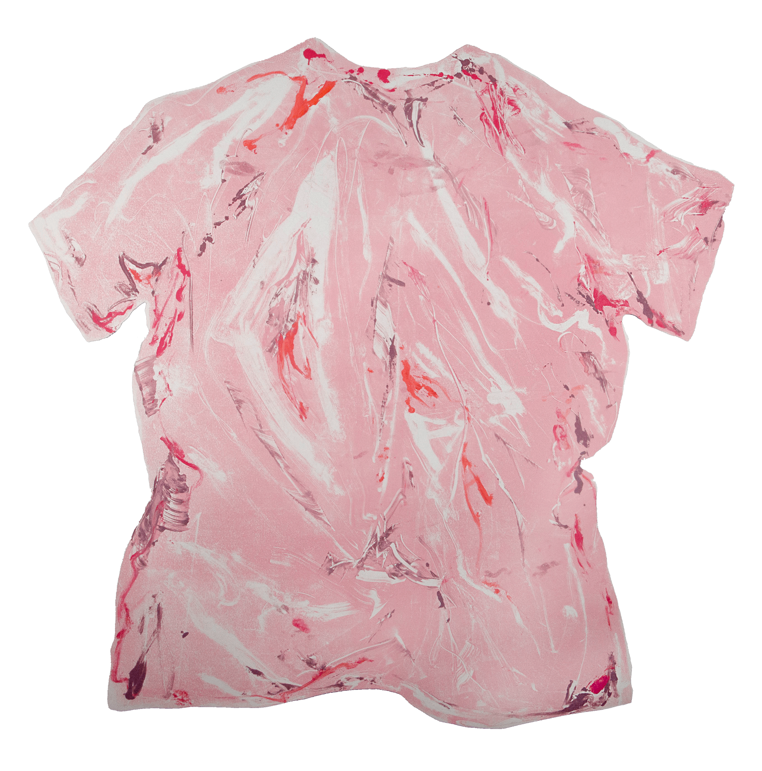 If I were a boy, I would wear this shirt (back view); monotype; 2024