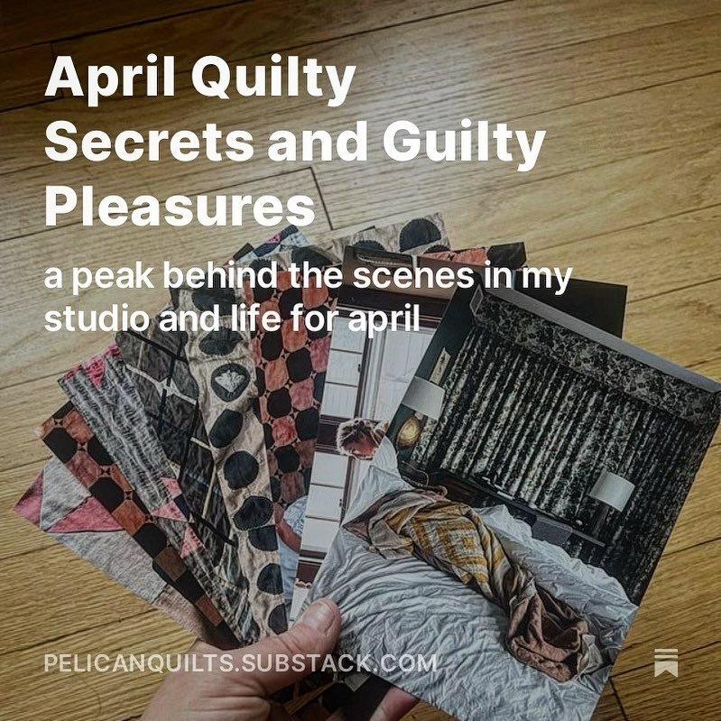 New blog post out today. Behind the scenes in my studio and life from April. #quilter. Link in stories or from my profile.
