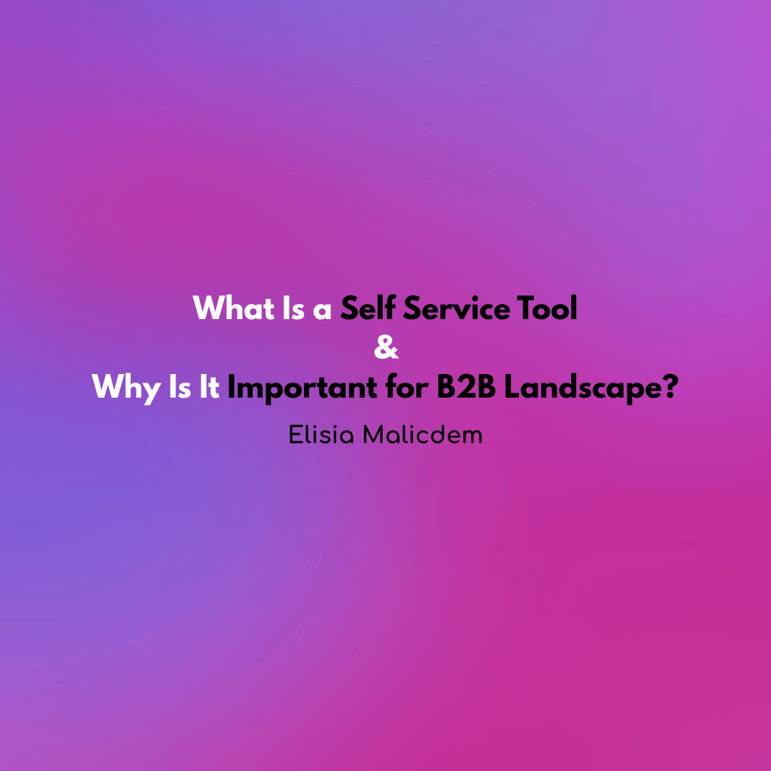 What Is a Self-Service Tool And Why Is It Important For B2B Landscape?
