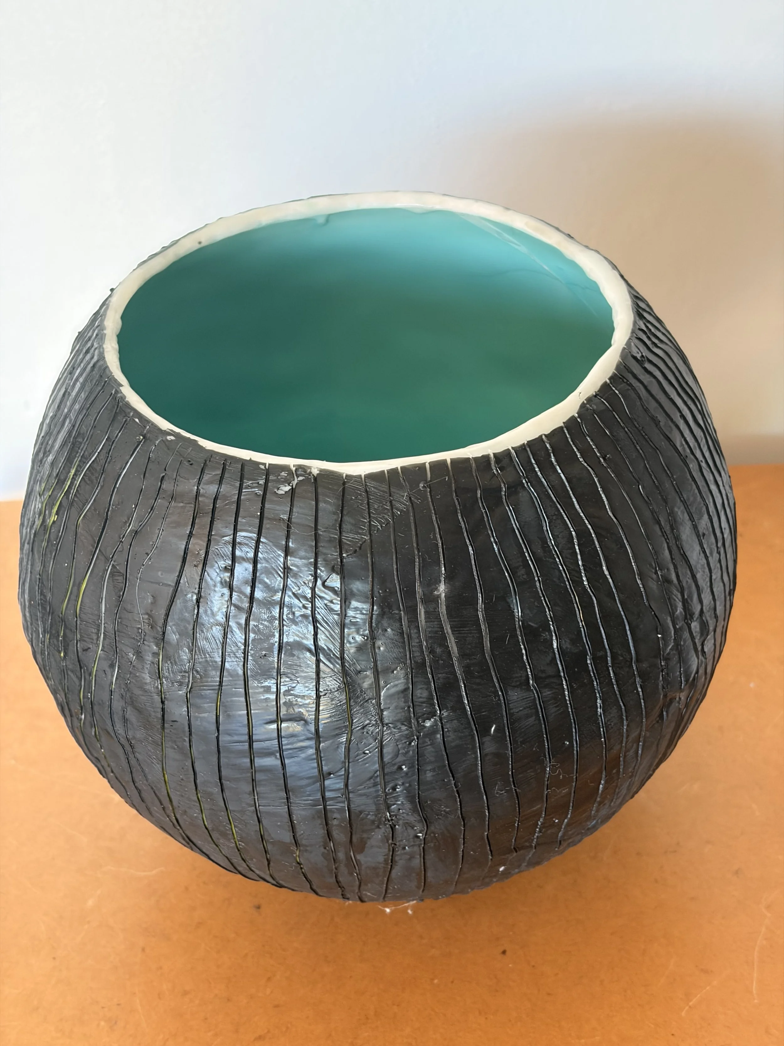 The Quiet Within – Encaustic Wax & Resin Sculptural Vessel | Handcrafted Art Bowl | Studio Fifty Thr