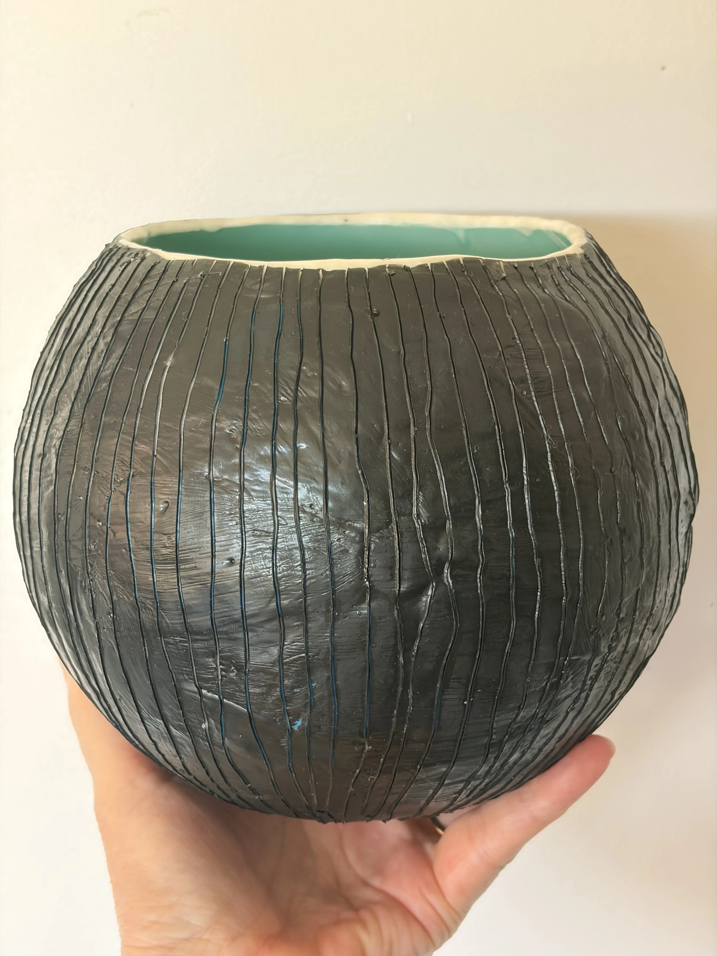 The Quiet Within – Encaustic Wax & Resin Sculptural Vessel | Handcrafted Art Bowl | Studio Fifty Thr