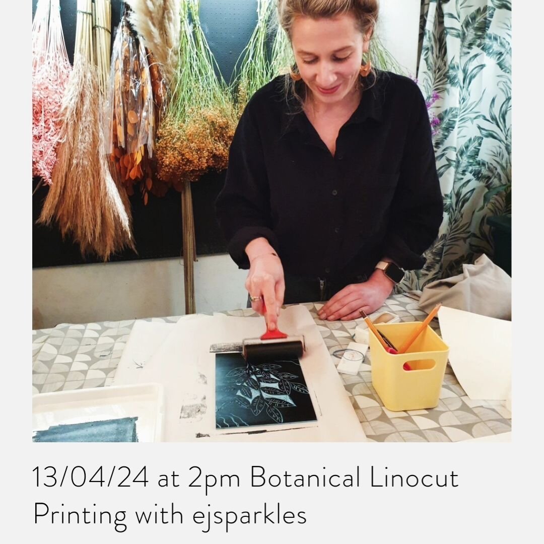 There are a few spots left for my workshop, Botanical Linoprint, which is happening a week on Saturday at Between Two Thorns -13th April 2pm-

Check out my website for photos of past workshops and what to expect.  6 places maximum so you get lots of 