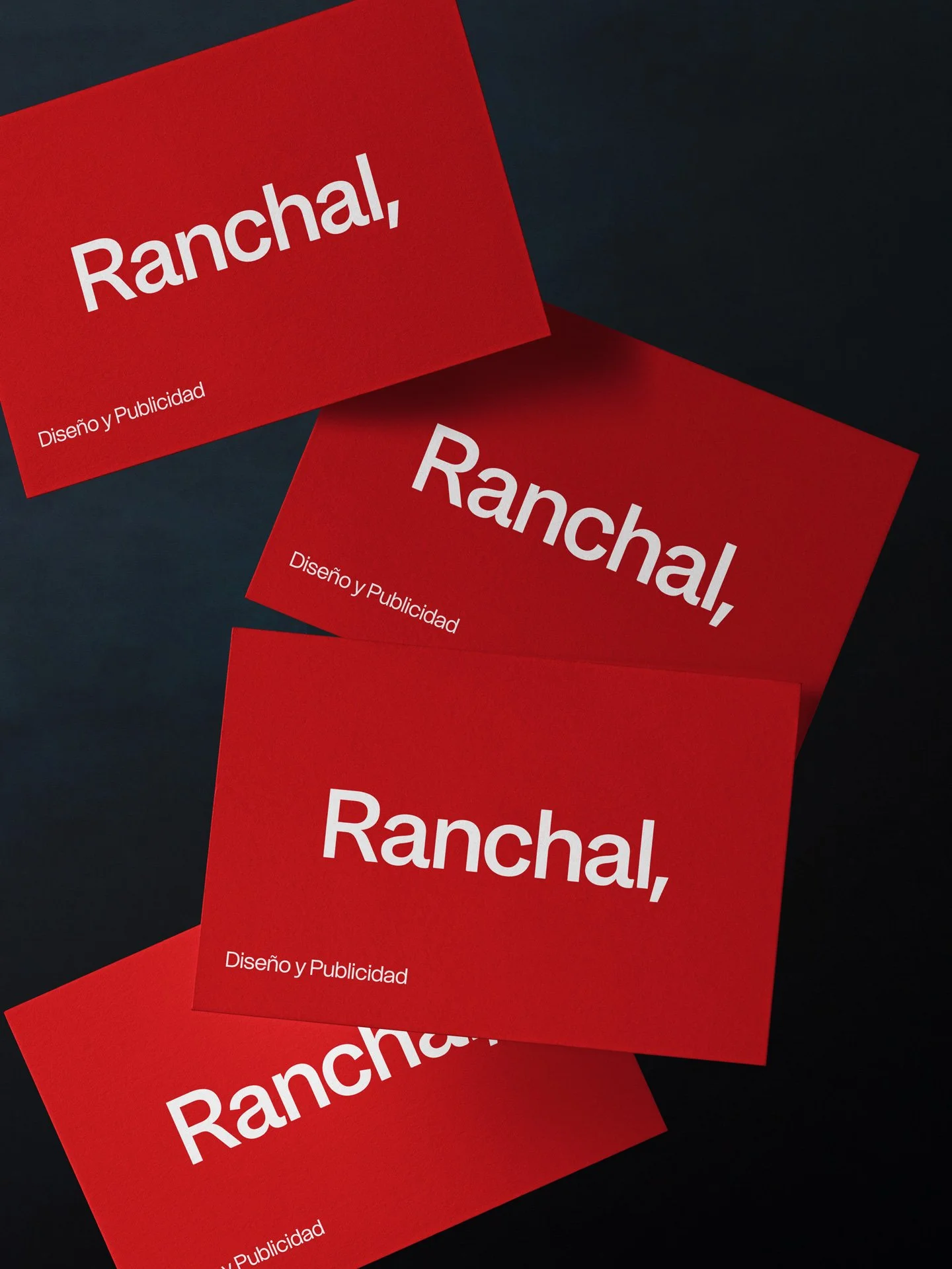 Tarjetas de visita de Ranchal, Diseño y Publicidad