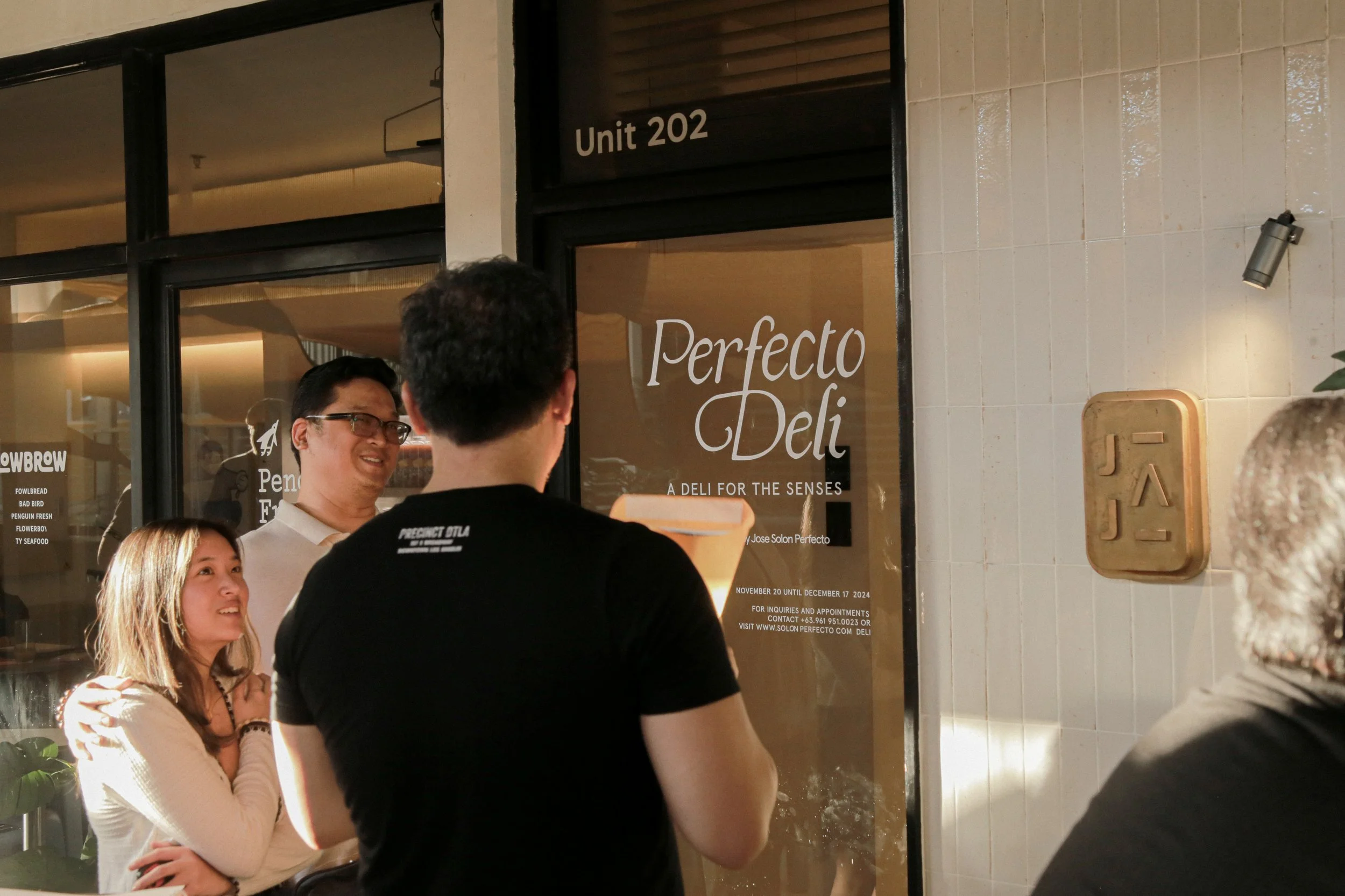 Guests arriving at Perfecto Deli: A Deli for the Senses at JJ Acuna/ Bespoke Studio in Comuna, Makati City