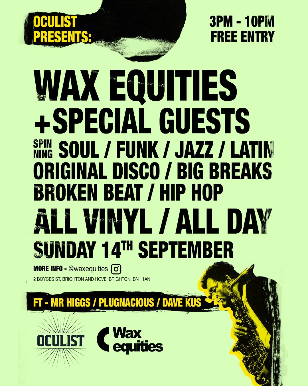 Wax EQUITIES (ALL VINYL ALL DAYER)