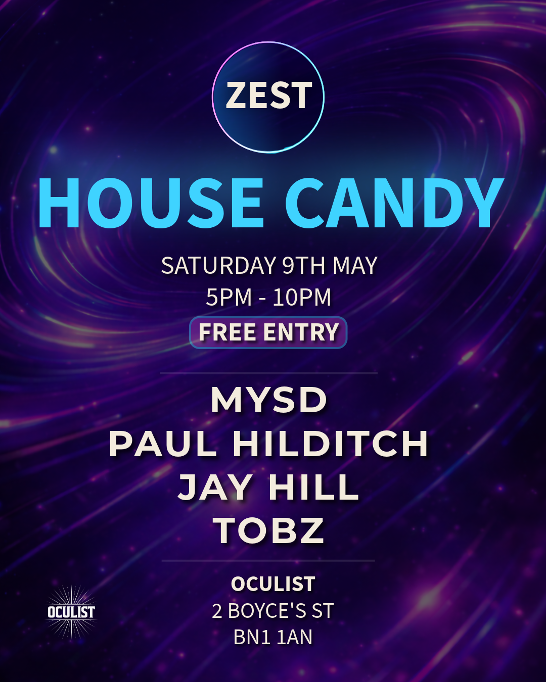 ZEST PRESENTS: HOUSE CANDY (Day Party!)