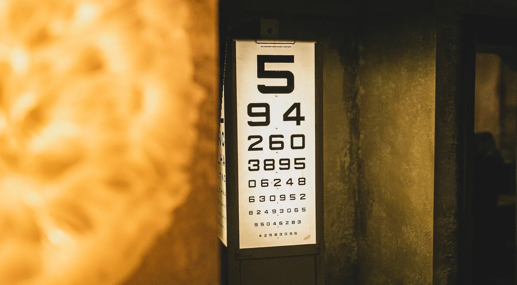 A light box inside the Oculist Brighton