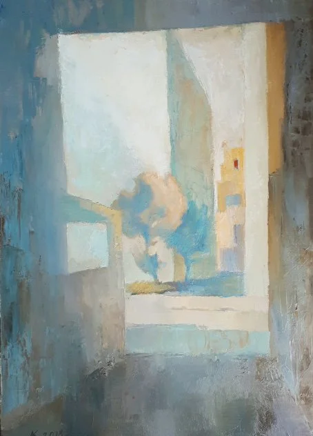 "Two trees" 2018, 70x50, oil on canvas