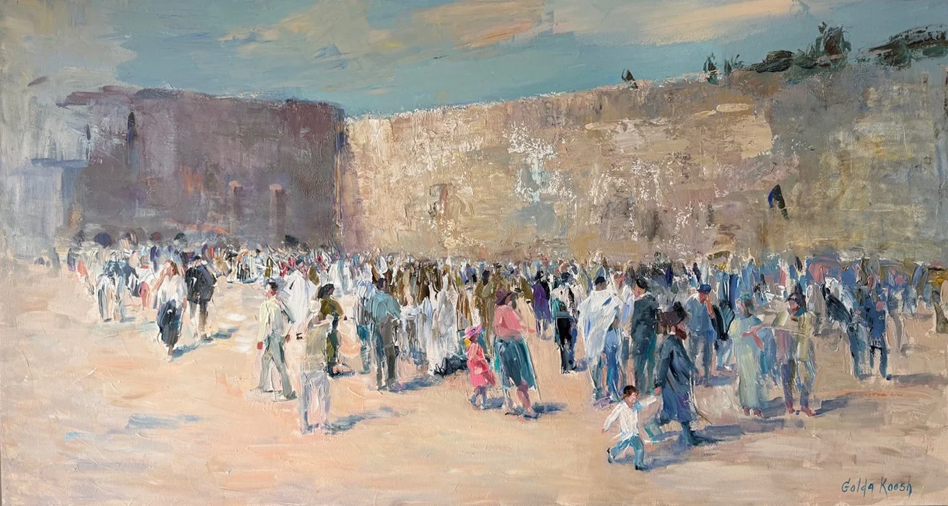 Am Israel Chai, acrylic on canvas, 70x130cm (27.5x51in)