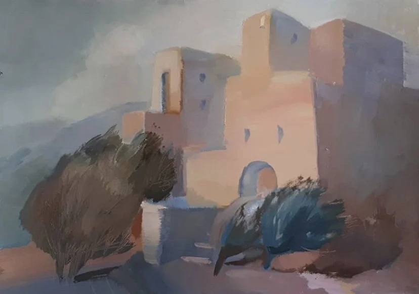 "The wind", 2018, 50x70, oil on cardboard