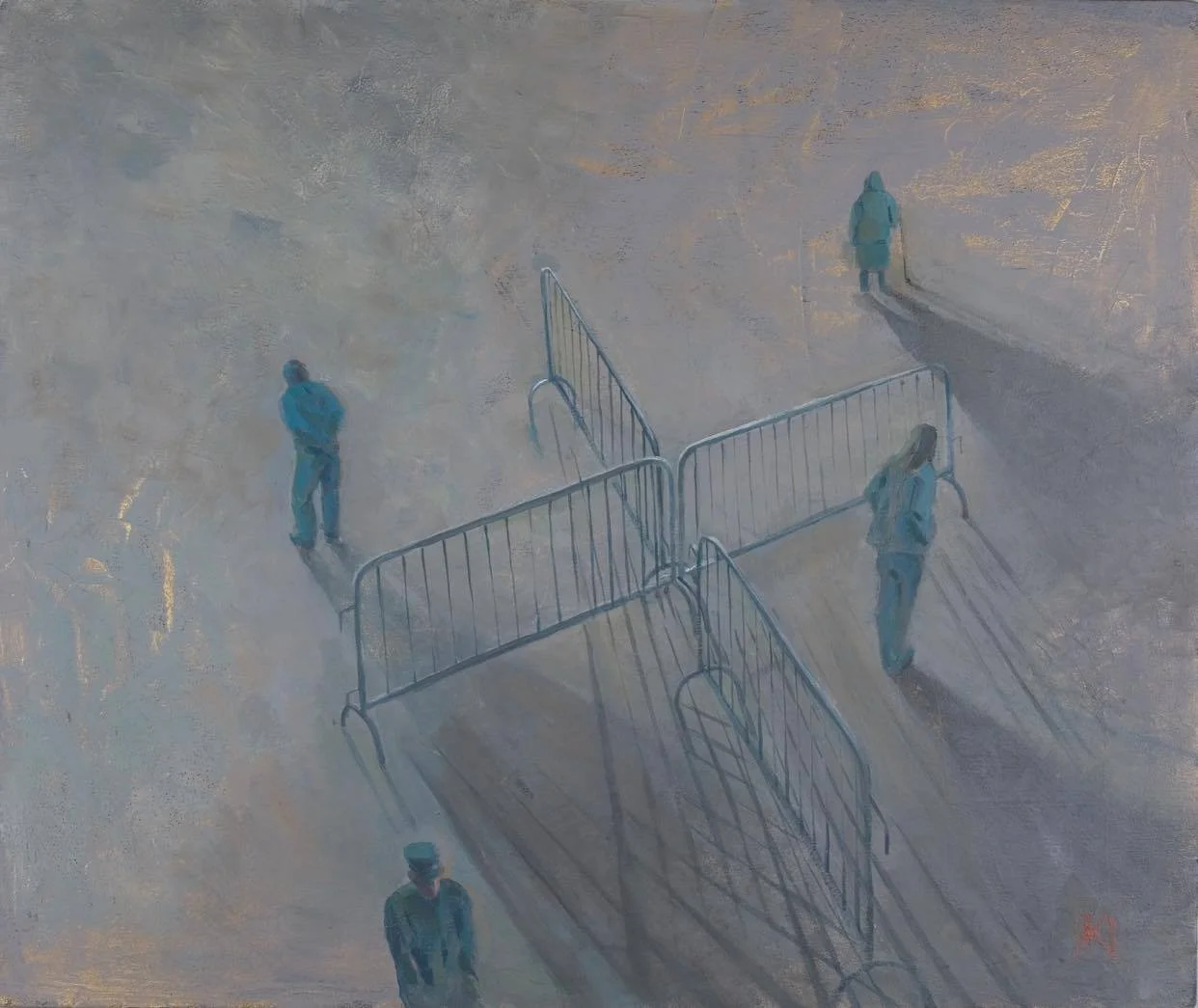 "Ten steps" 2020, 50x70 cm, acrylic on canvas