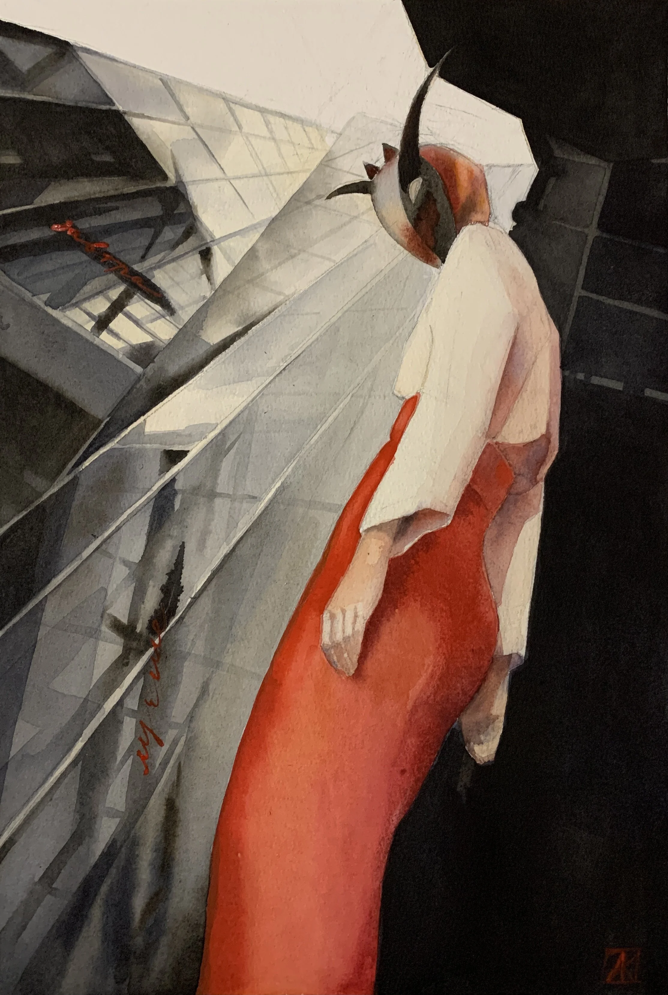 "It will get better tomorrow" (2021).
38x27cm, watercolor on paper