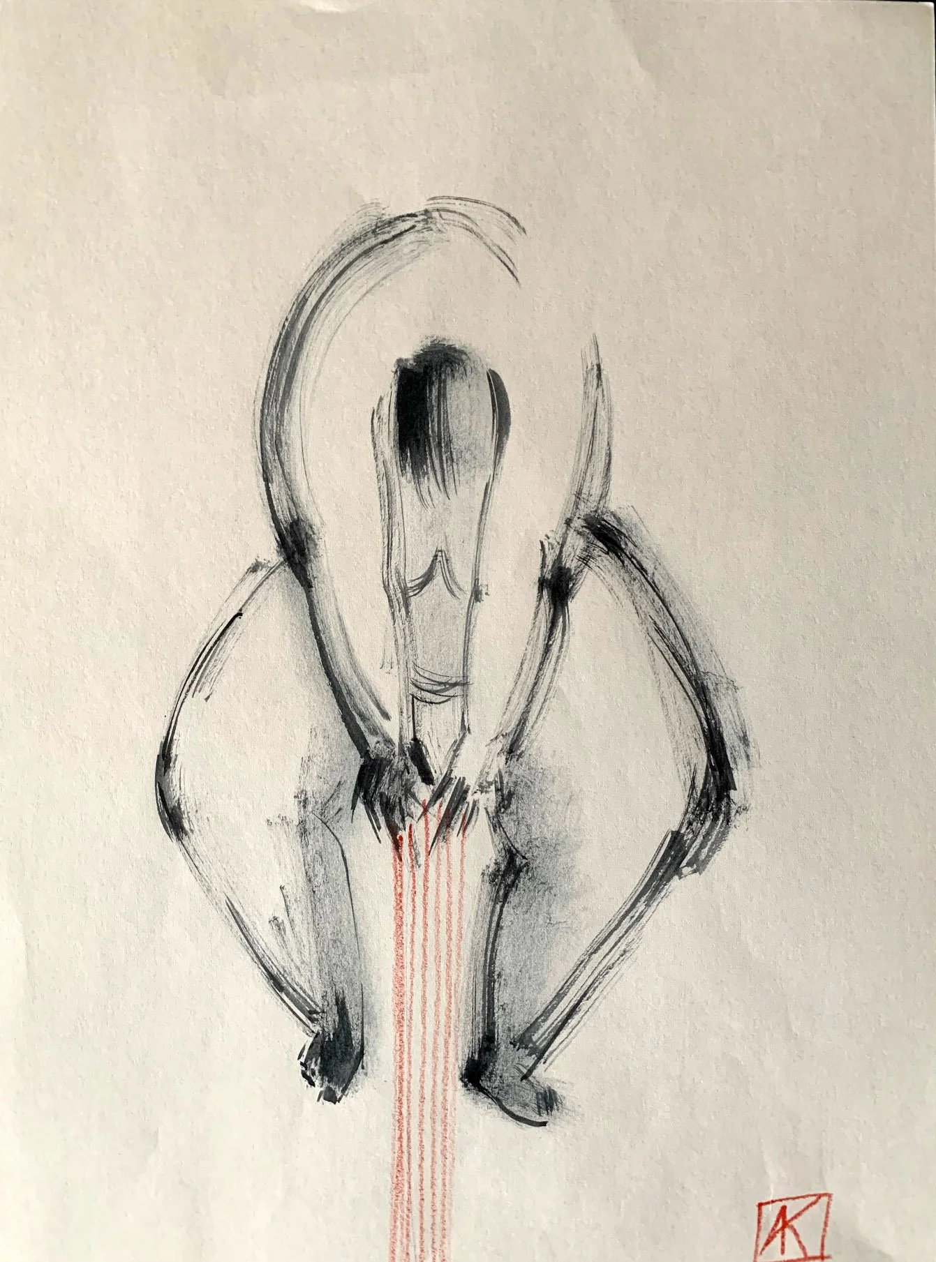 "Time flow" 
29,5x21cm, watercolor on paper