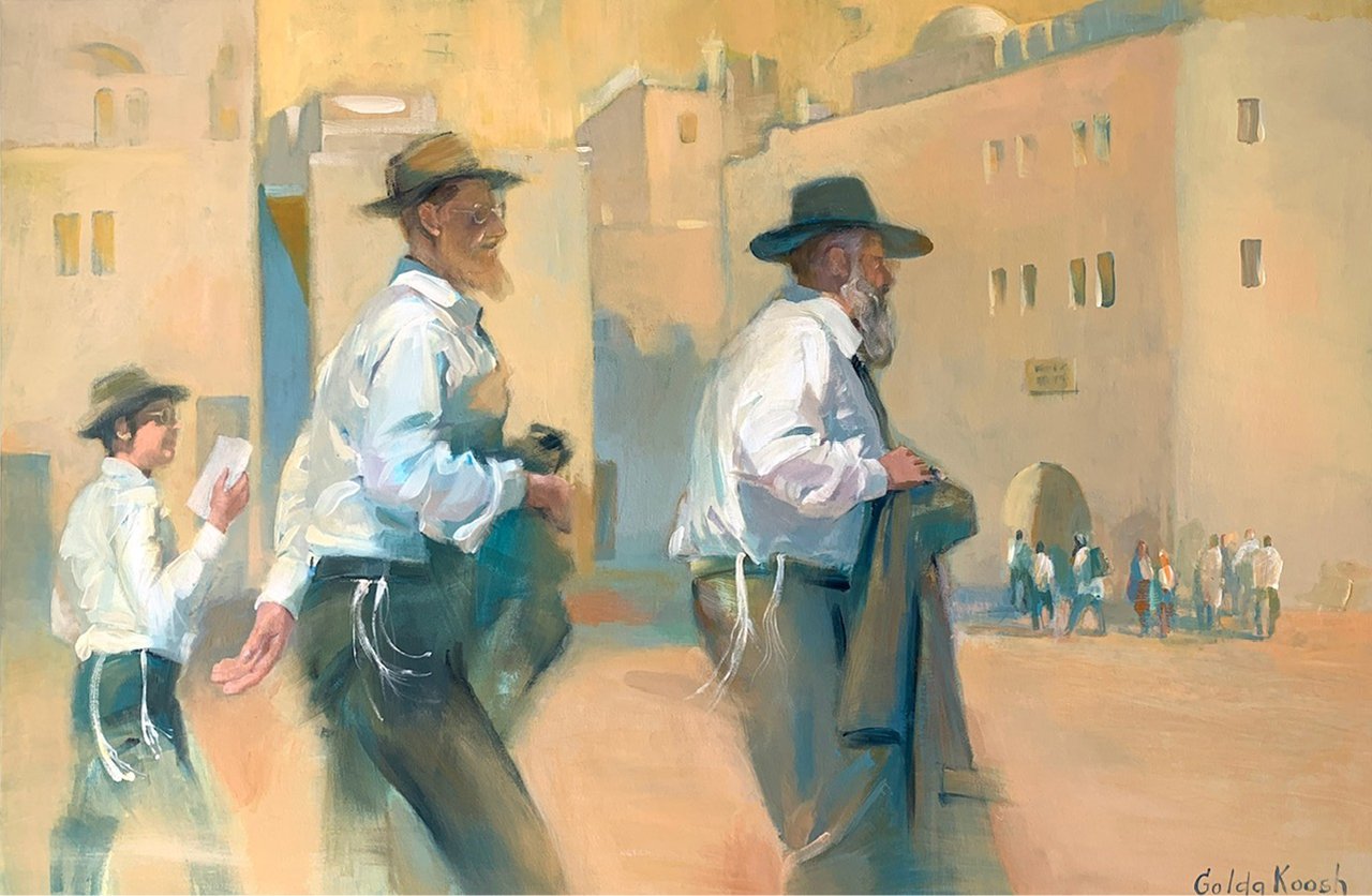 Three Generations, acrylic on canvas, 90x120cm (35.5x47in)