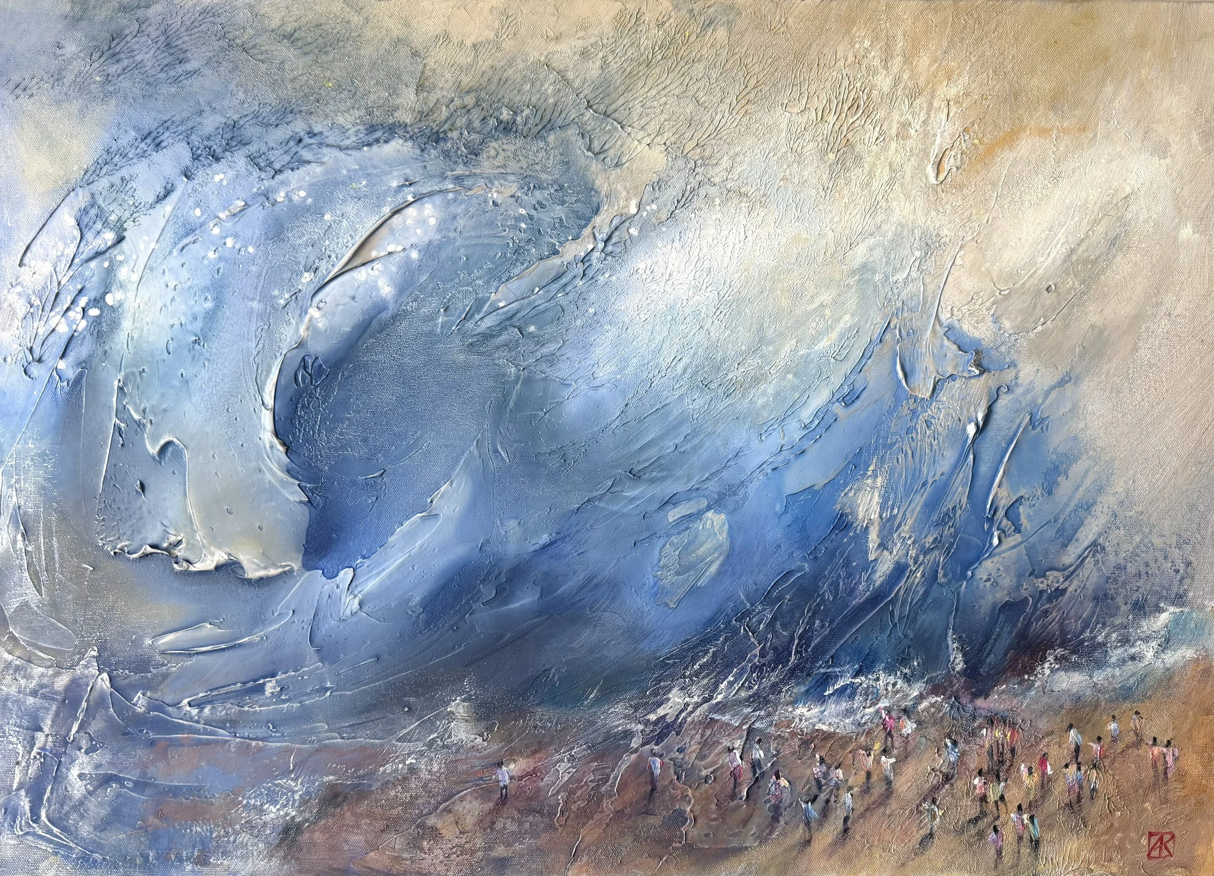Island of refuge 2026, 50x70 cm, ( 19,7x27,6in ), acrylic on canvas
