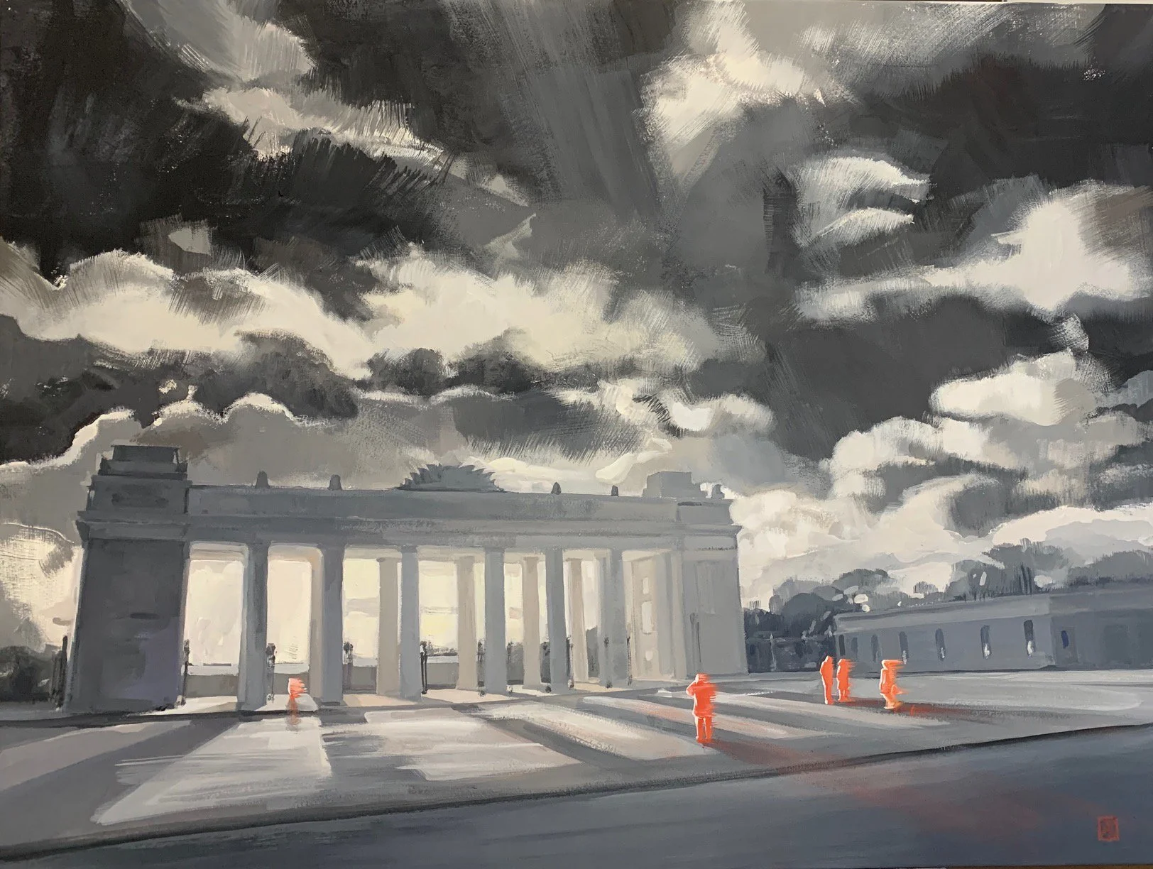 "Sunshine" (2022). 60x80cm, tempera on paper