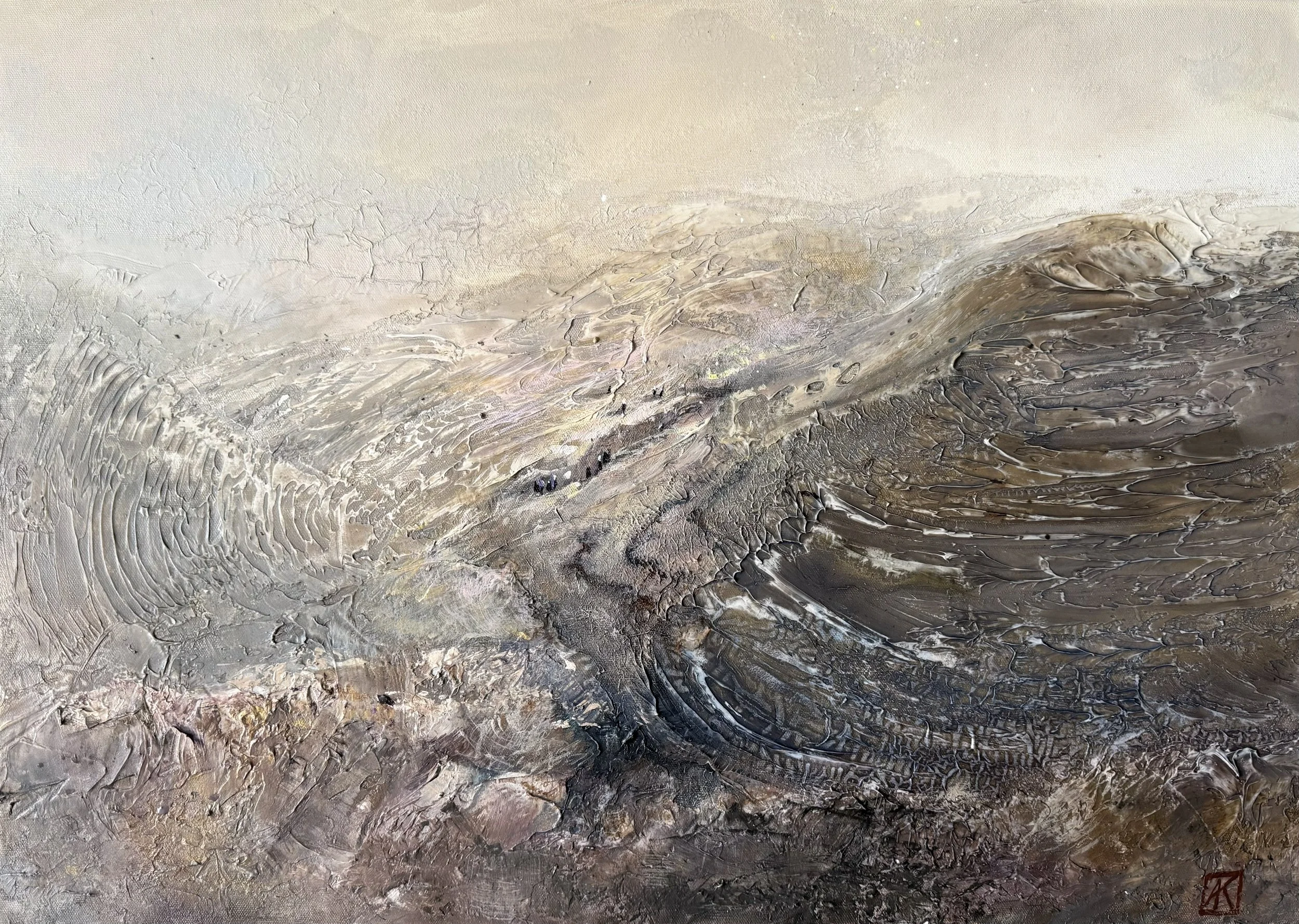 Shelter 2026, 50x70 cm, (19,7x27,6 in ), acrylic on canvas

