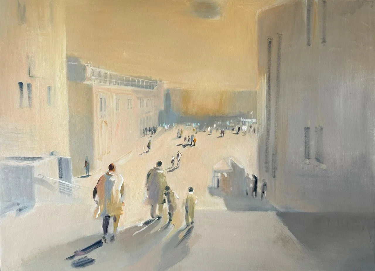 Way to The Kotel, acrylic on canvas, 90x120cm (35.5x47in)