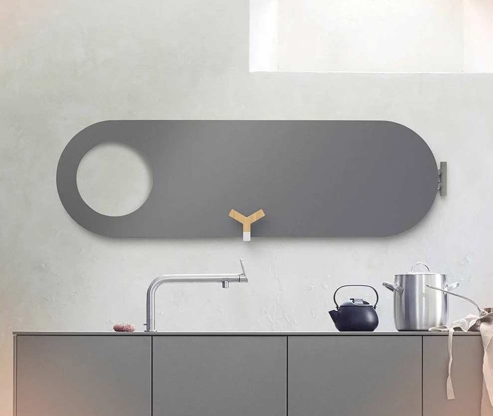 Vulcano διακοσμητικό καλοριφέρ οριζόντιας τοποθέτησης, χρώματος ανθρακί.