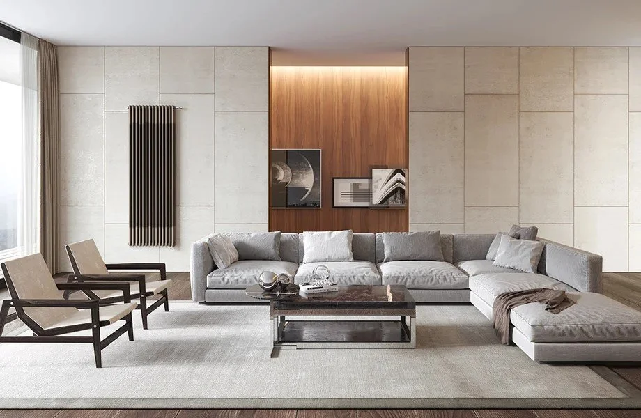 Tubus 3 διακοσμητικό καλοριφέρ, κάθετης τοποθέτησης, χρώματος ρουστίκ γκρι, ιδανικό για σαλόνι