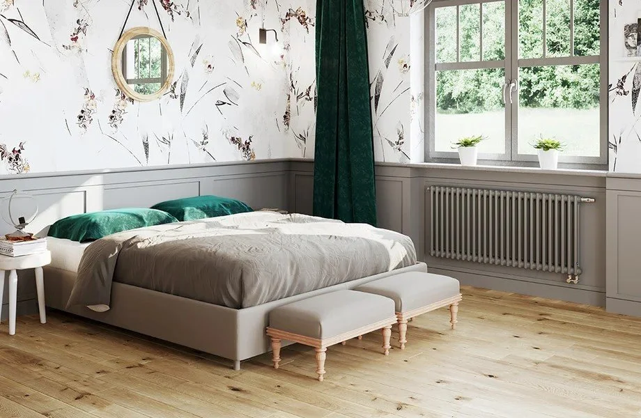 Tubus 2 διακοσμητικό καλοριφέρ, κάθετης τοποθέτησης, χρώματος ρουστίκ γκρι, ιδανικό για υπνοδωμάτιο