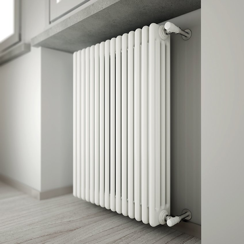 Tesi 4 διακοσμητικό καλοριφέρ, κάθετης τοποθέτησης, χρώματος λευκό, ιδανικό για σαλόνι
