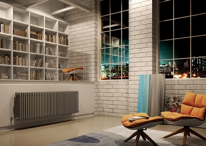 Tesi 6 διακοσμητικό καλοριφέρ, κάθετης τοποθέτησης, χρώματος γκρι, ιδανικό για σαλόνι