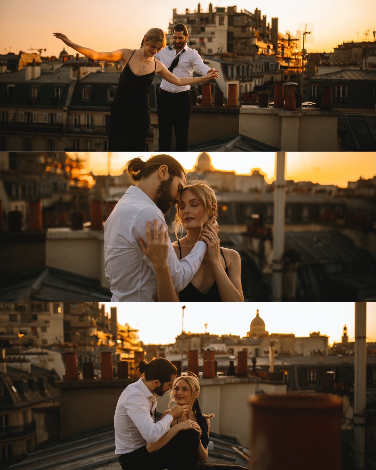 Sometimes everything align and you dance on the Rooftops of Paris during sunset ☀️🧡

#lightloovers #fotografin #destinationphotography #paris #fotograffrankfurt #couplesphotoshoot #fotografieliebe #paarshooting #cinematicphotographer