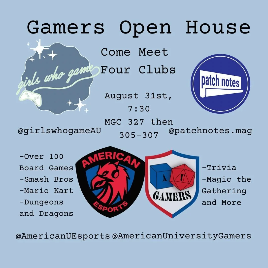 while we may not be at the involvement fair today, there is an exciting event on saturday night with all of the gaming organizations on campus! please stop by and learn about all of these wonderful orgs💟