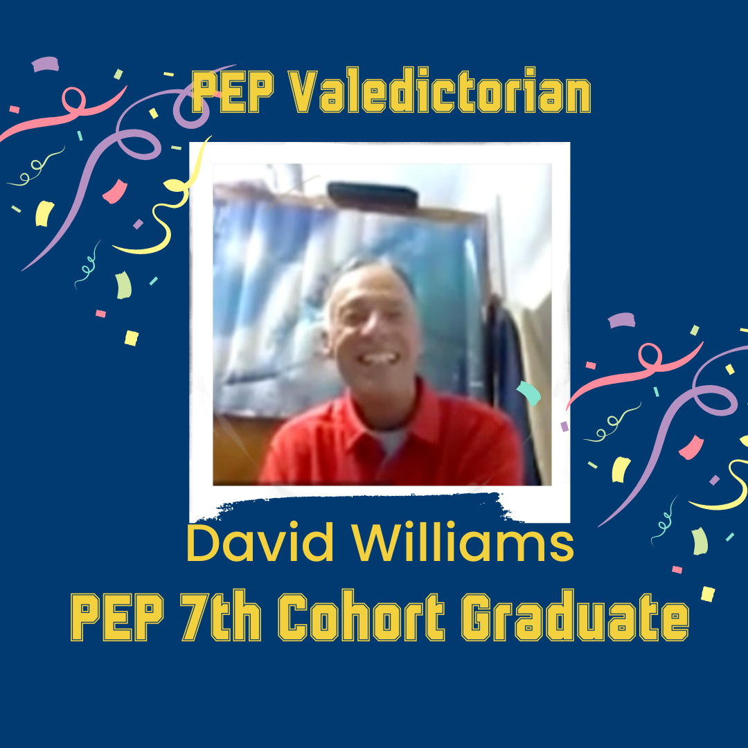 David, 7th PEP Cohort Valedictorian
