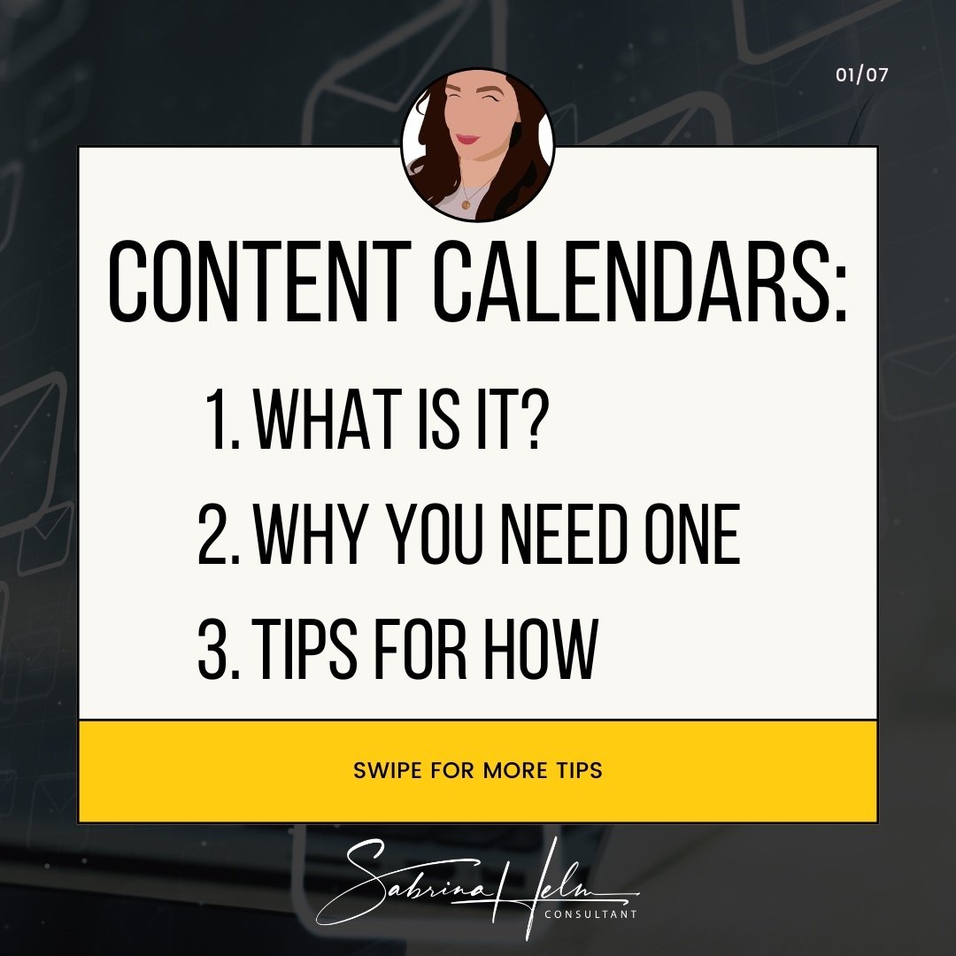 Are you using a Content Calendar?

If not - here is what it is, why you need one and some tips to get started!