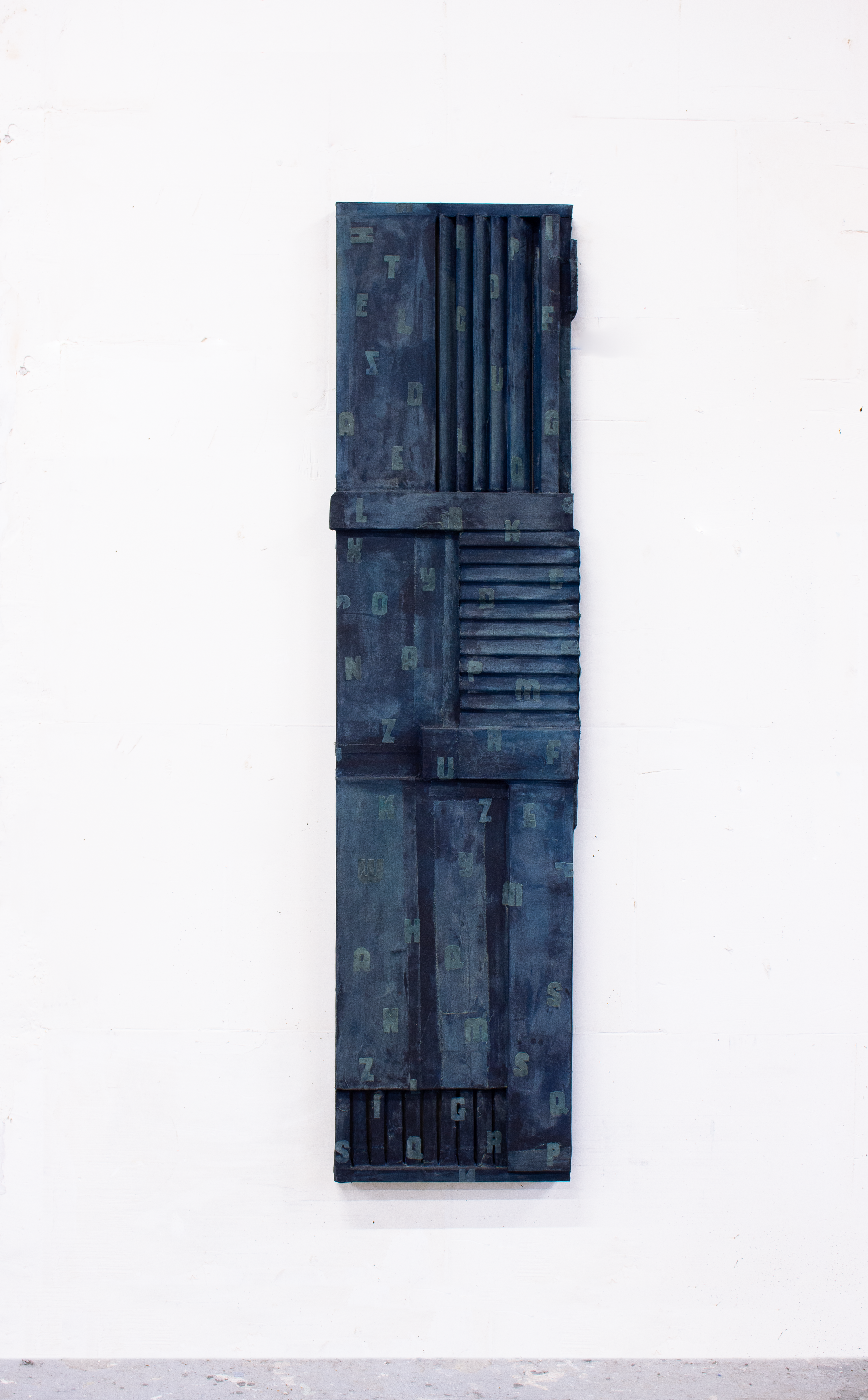 Letter door - wood, textile, acrylic, 2025