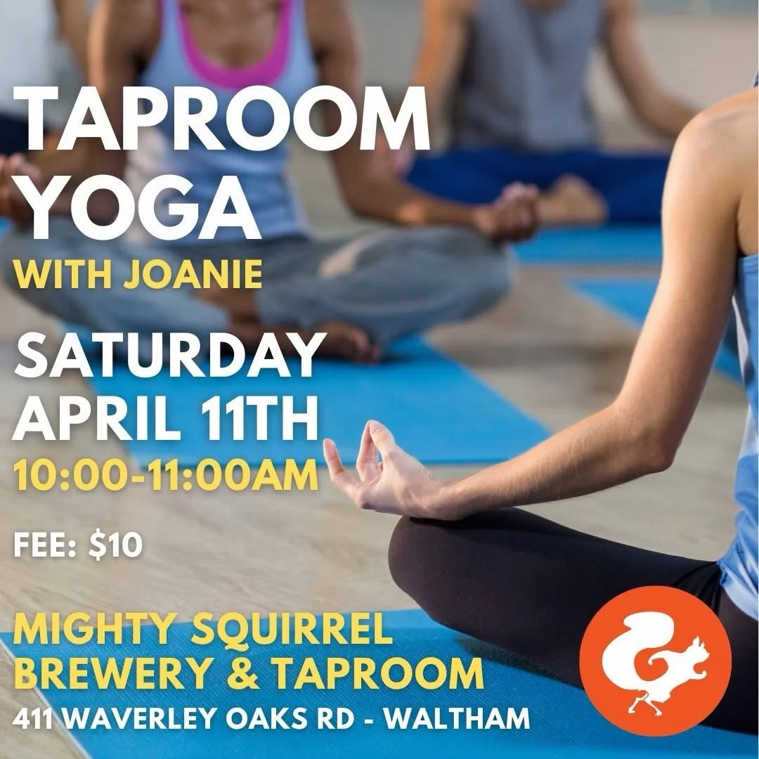 Ready to stretch, breathe &amp; unwind? Join Joanie from @waverleyoaksathletic on Saturday, April 11th for a relaxing yoga session @mightysqrl. Perfect for all levels, this welcoming class invites you to come as you are and flow alongside fellow yoga