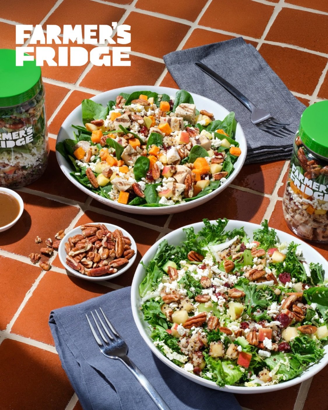 @farmersfridge&rsquo;s new seasonal salads are here, and they&rsquo;re bringing the crunch. 🥗👏 

Discover the Harvest Chicken Salad and Fuji Apple Pecan Salad, packed with fresh fall flavor and ready to make your lunch break a little more delicious