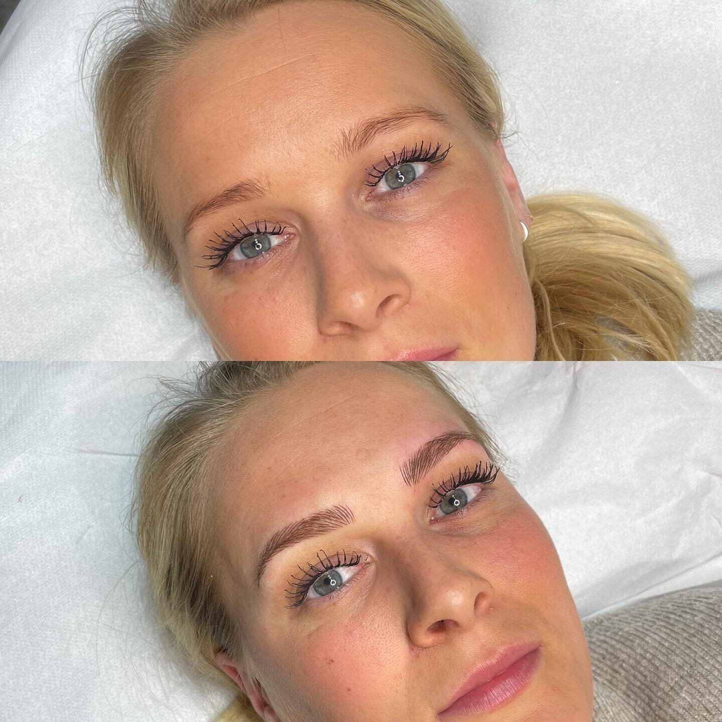 Some brows just need a little help to add shape and definition. 🪄 
When the natural hair grows down the eye socket I will always try to add a soft arch to add a soft angle to compliment the facial features. 

Want to have a chat about having your br