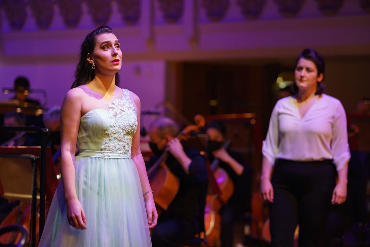 Thinking back to this magical night at @cadoganhall with the @englishnationalopera and @nationaloperastudio. I performed as Cinderella in hers and Prince Charming&rsquo;s duet from Massenet&rsquo;s Cendrillon and as Annio in his and Servillia&rsquo;s