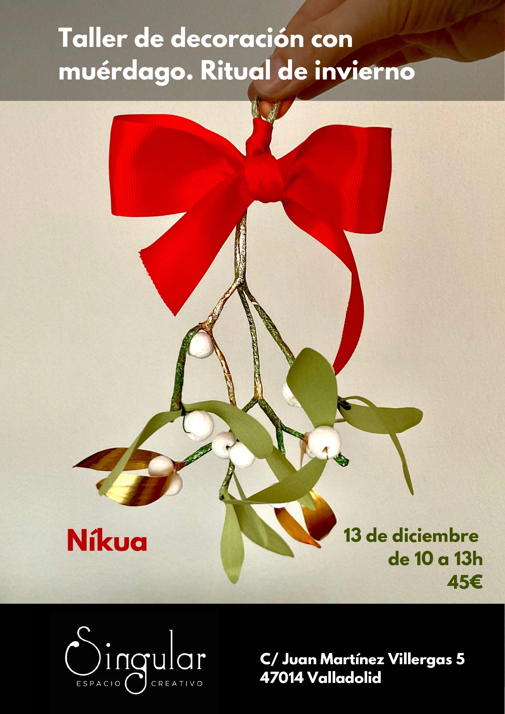 Taller muérdago en papel: " protección y prosperidad"