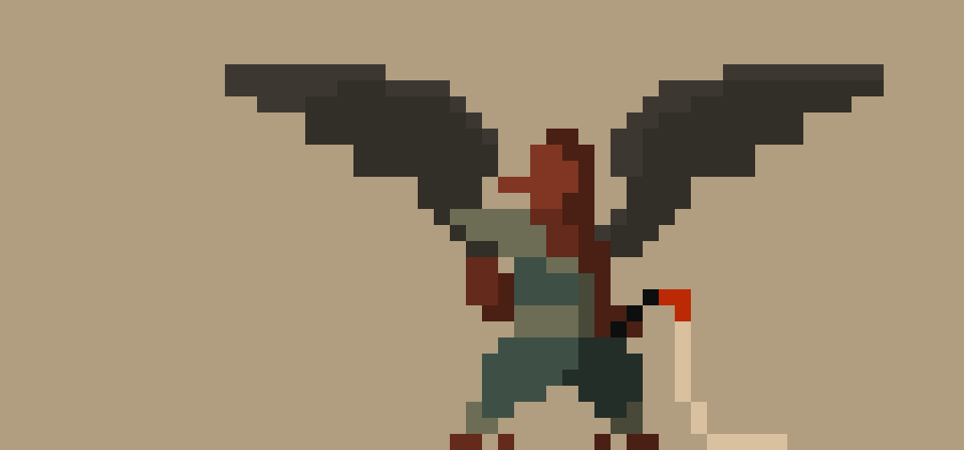 Fire tengu attacking with its fire strike.