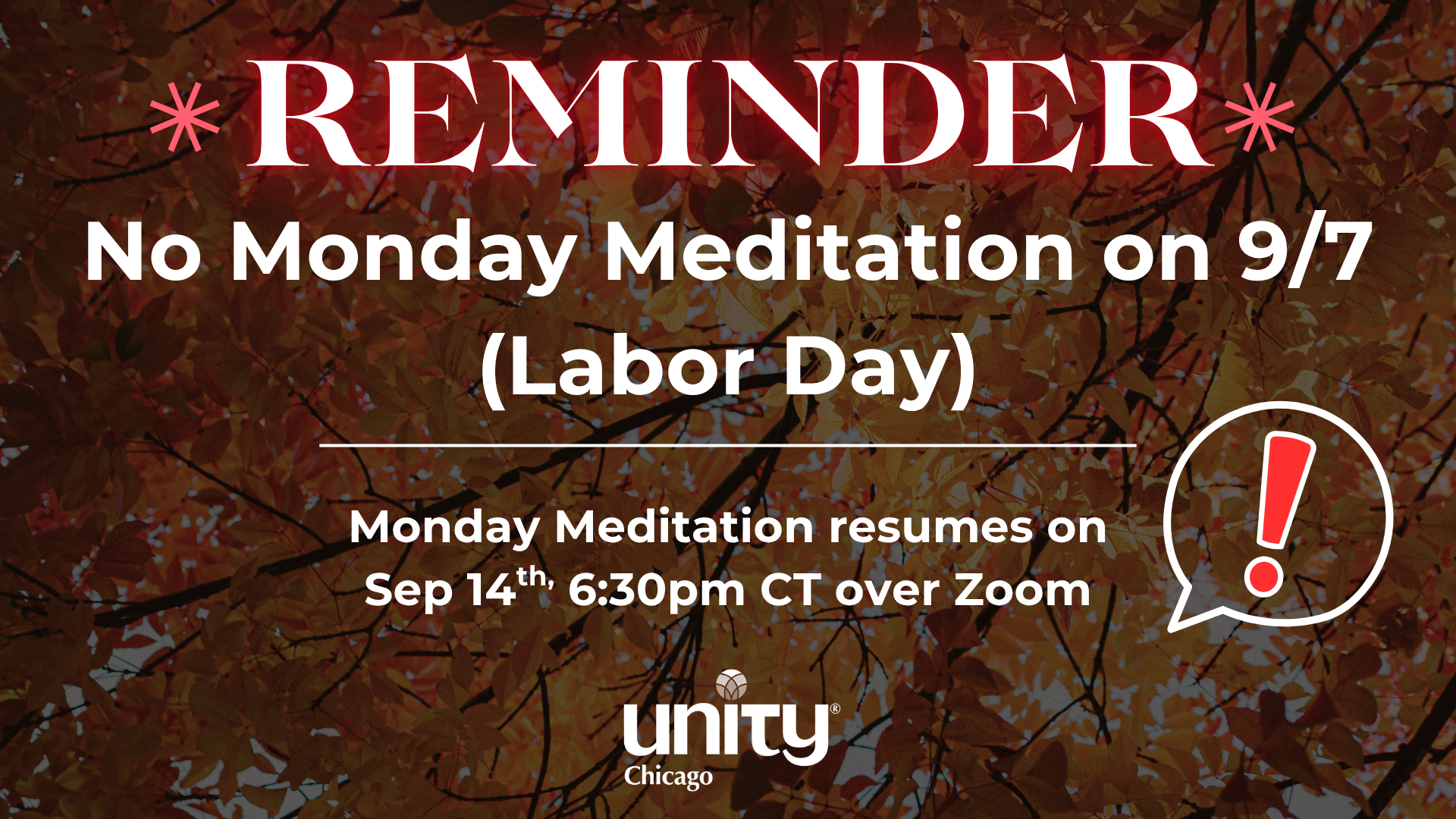 No Monday Meditation